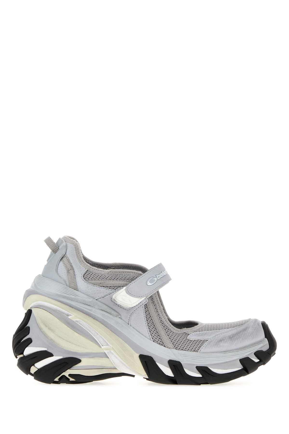 Balenciaga Women Grey Mesh And Rubber Hydra Sneakers BALENCIAGA