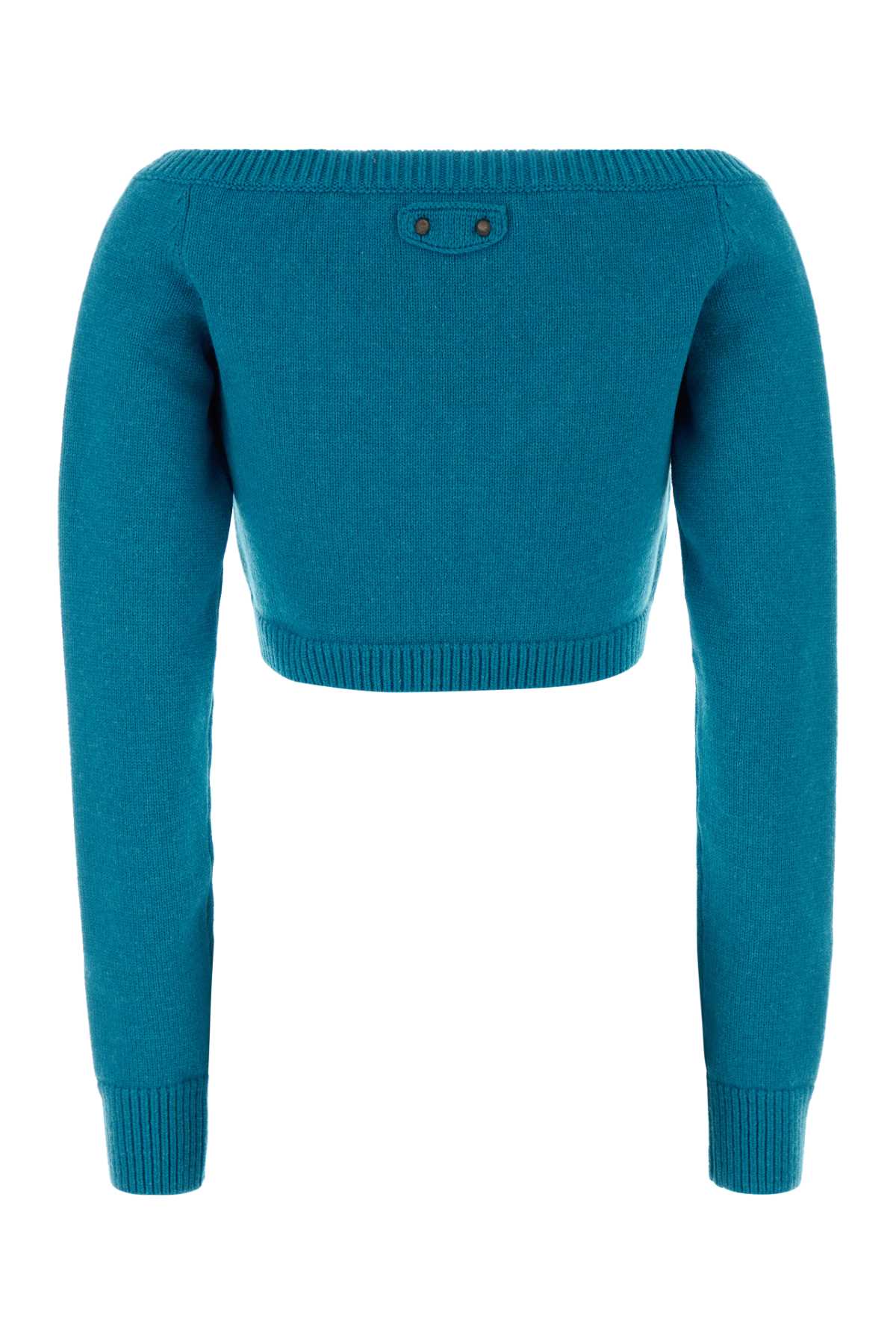 Balenciaga Women Turquoise Stretch Wool Blend Sweater BALENCIAGA