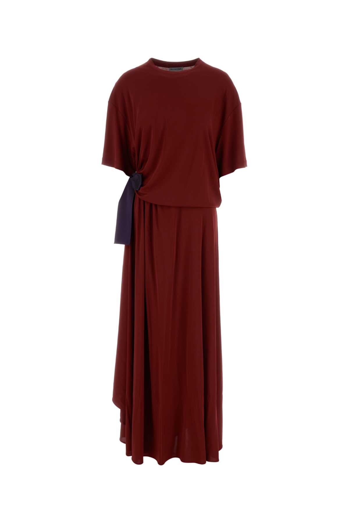 Balenciaga Women Red Crepe T-Shirt Dress BALENCIAGA