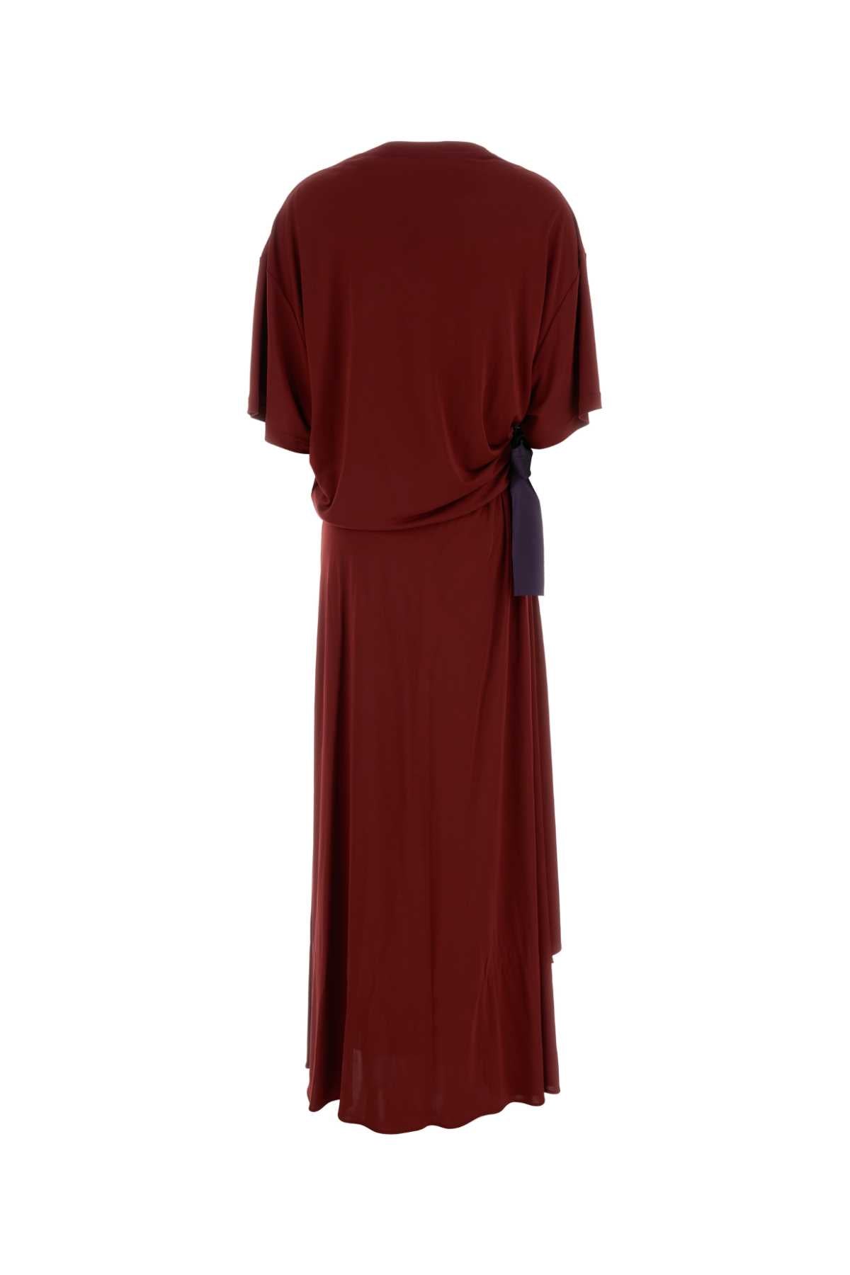 Balenciaga Women Red Crepe T-Shirt Dress BALENCIAGA