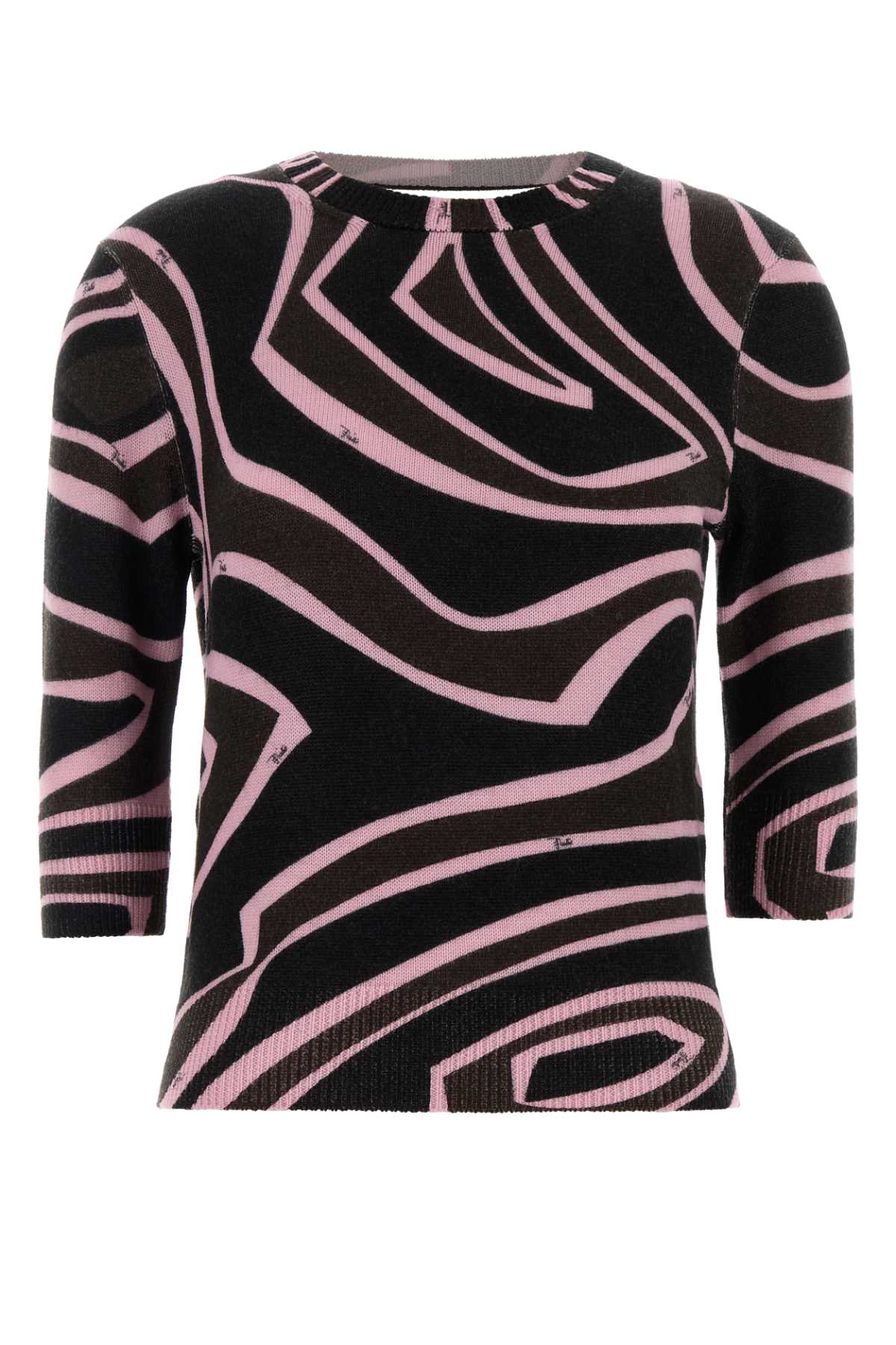 Emilio Pucci Women Embroidered Wool Blend Sweater PUCCI
