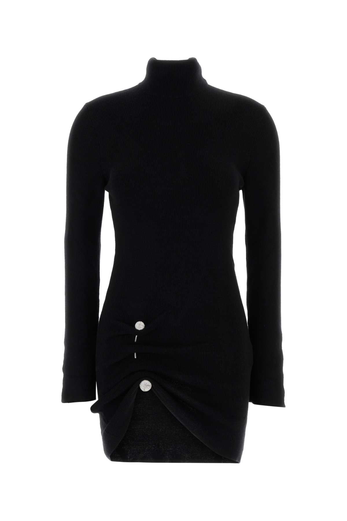 Giuseppe Di Morabito Women Black Wool Mini Dress GIUSEPPE DI MORABITO