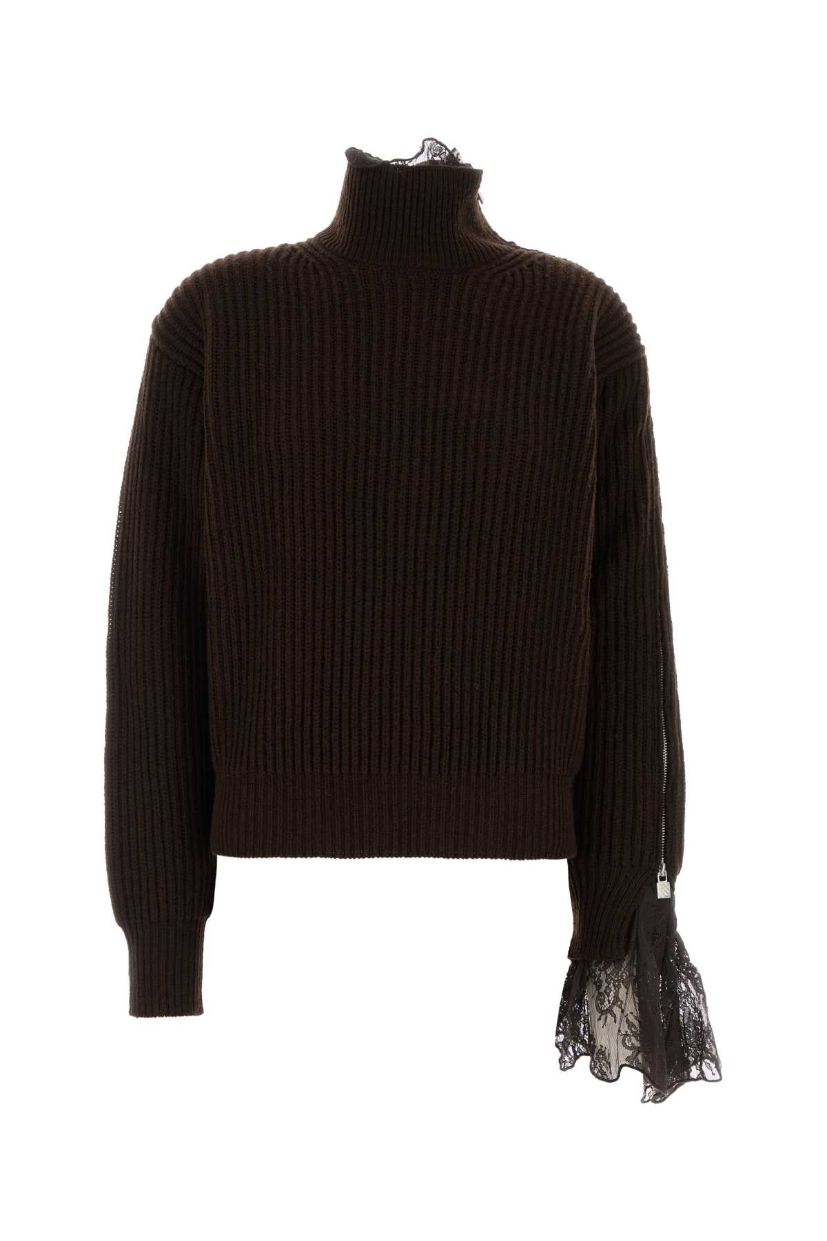 Giuseppe Di Morabito Women Brown Wool Sweater GIUSEPPE DI MORABITO