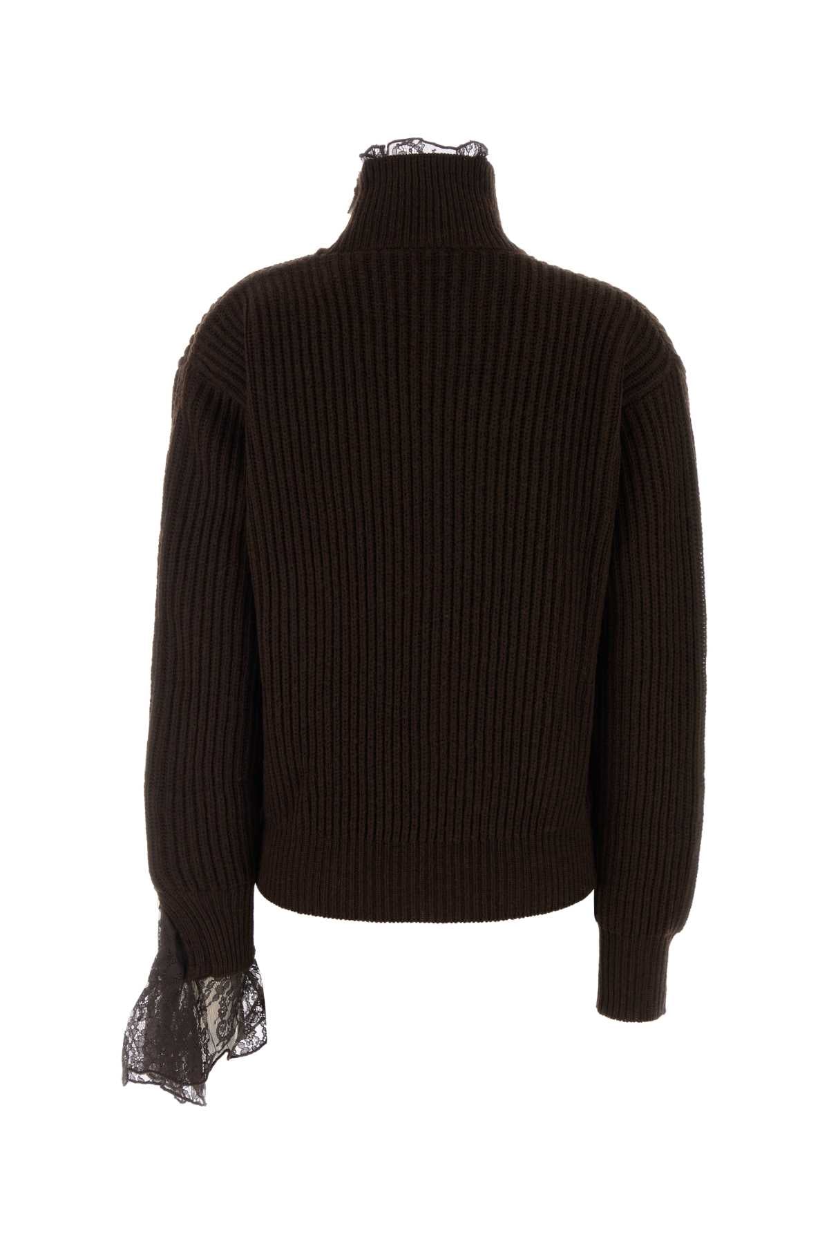 Giuseppe Di Morabito Women Brown Wool Sweater GIUSEPPE DI MORABITO