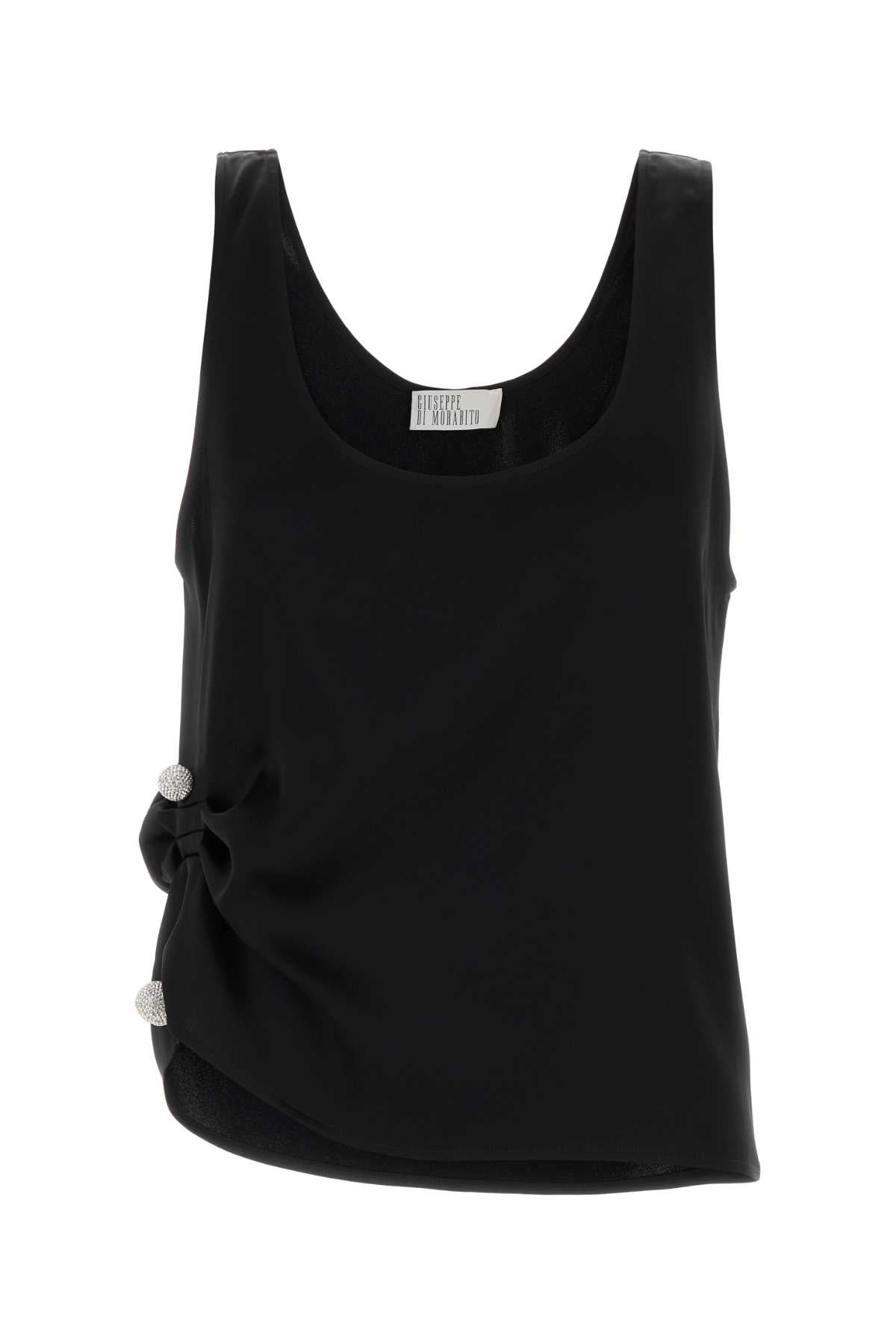 Giuseppe Di Morabito Women Black Satin Top GIUSEPPE DI MORABITO