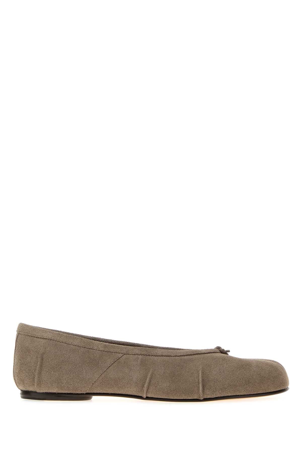 Maison Margiela Women Dove Grey Suede Tabi Ballerinas MAISON MARGIELA