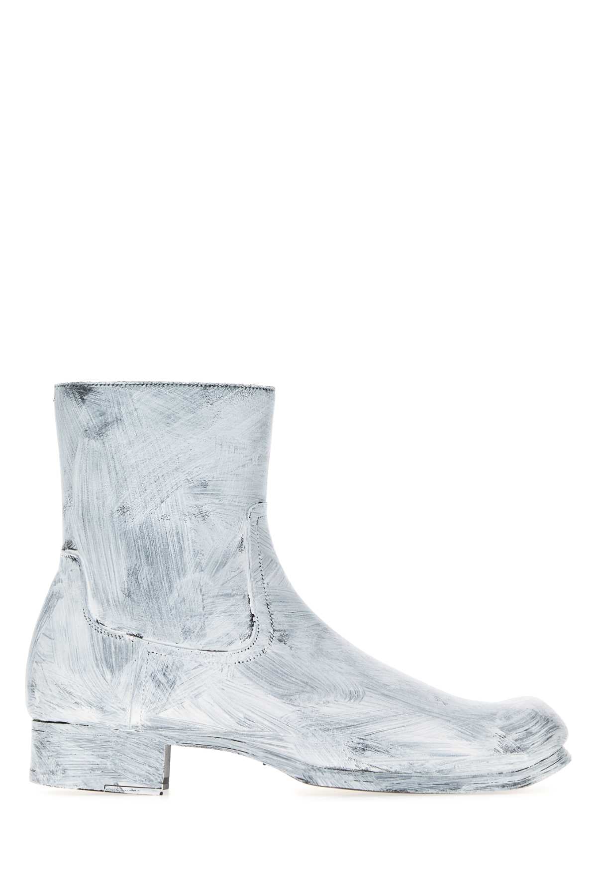 Maison Margiela Men Printed Leather Ankle Boots MAISON MARGIELA