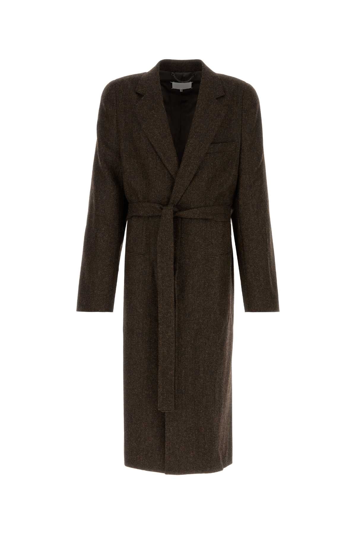 Maison Margiela Men Herringbone Wrapped Coat MAISON MARGIELA