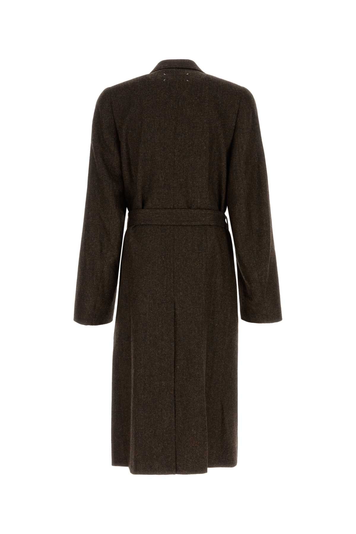 Maison Margiela Men Herringbone Wrapped Coat MAISON MARGIELA