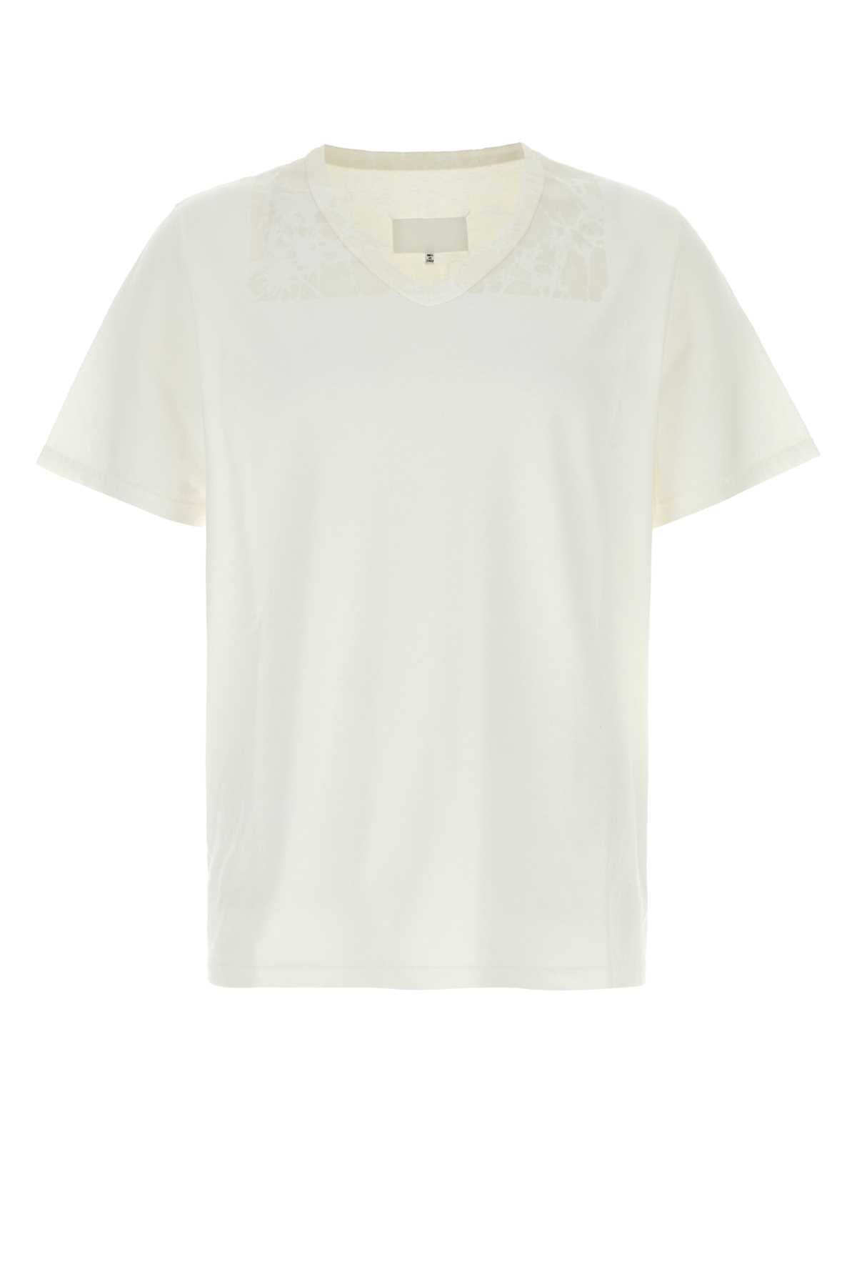 Maison Margiela Men White Cotton T-Shirt MAISON MARGIELA