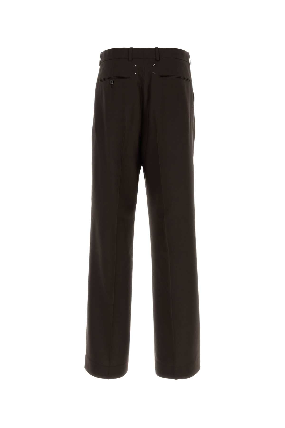 Maison Margiela Men Dark Brown Wool Pant MAISON MARGIELA