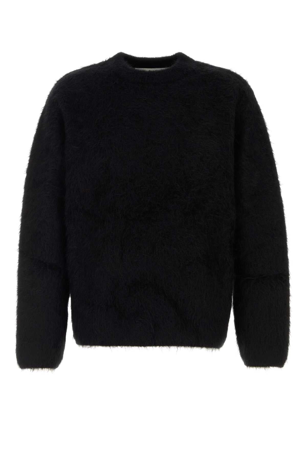 Sefr Men Black Stretch Alpaca Blend Haru Sweater SEFR