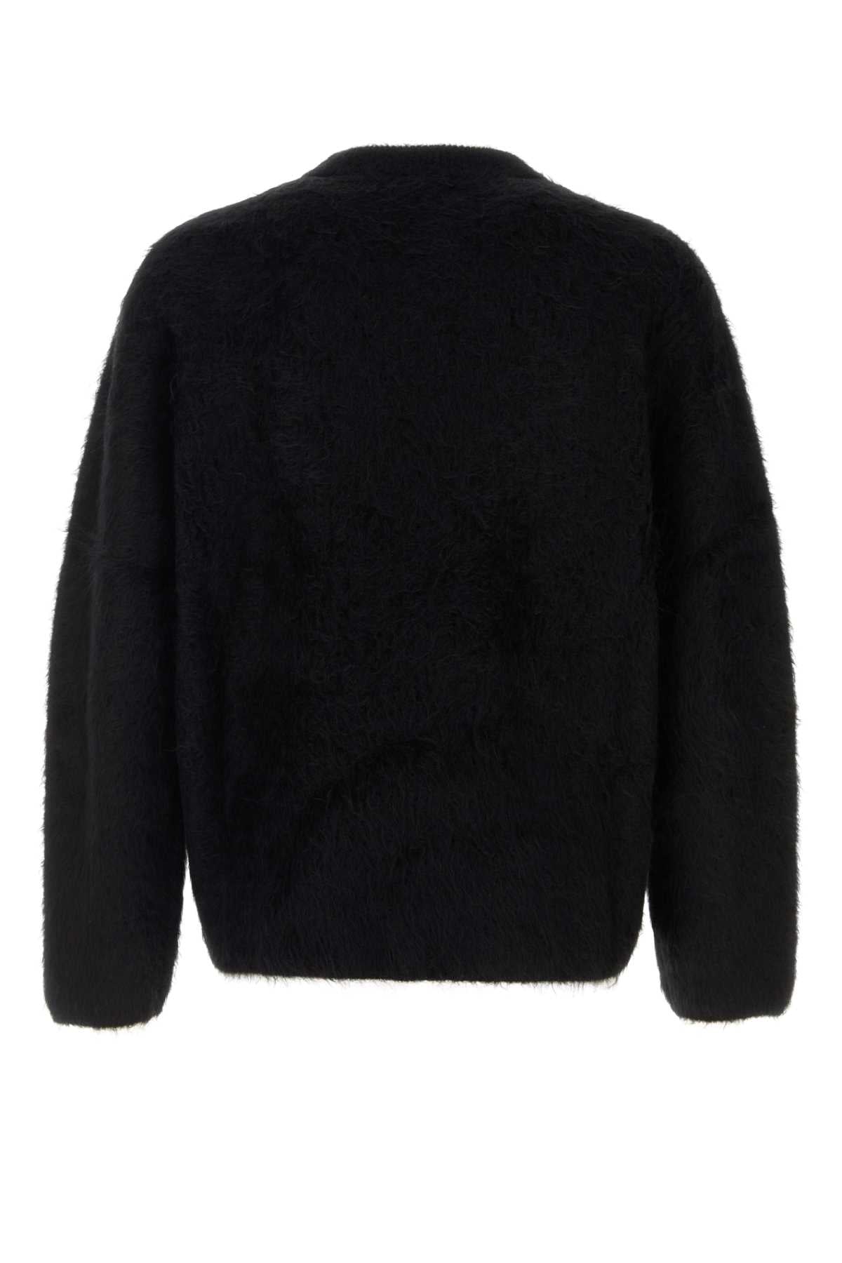 Sefr Men Black Stretch Alpaca Blend Haru Sweater SEFR