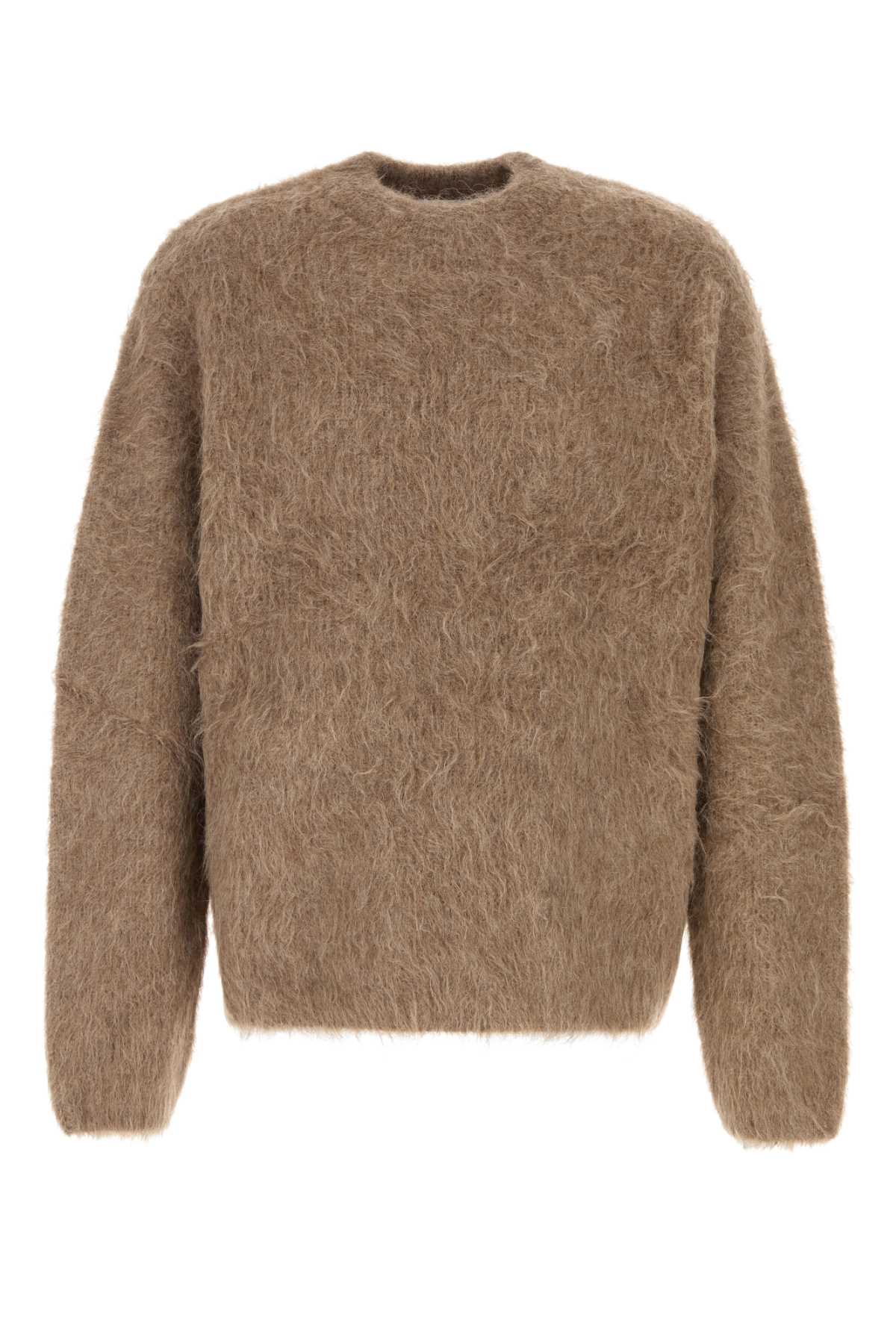 Sefr Men Brown Stretch Alpaca Blend Haru Sweater SEFR