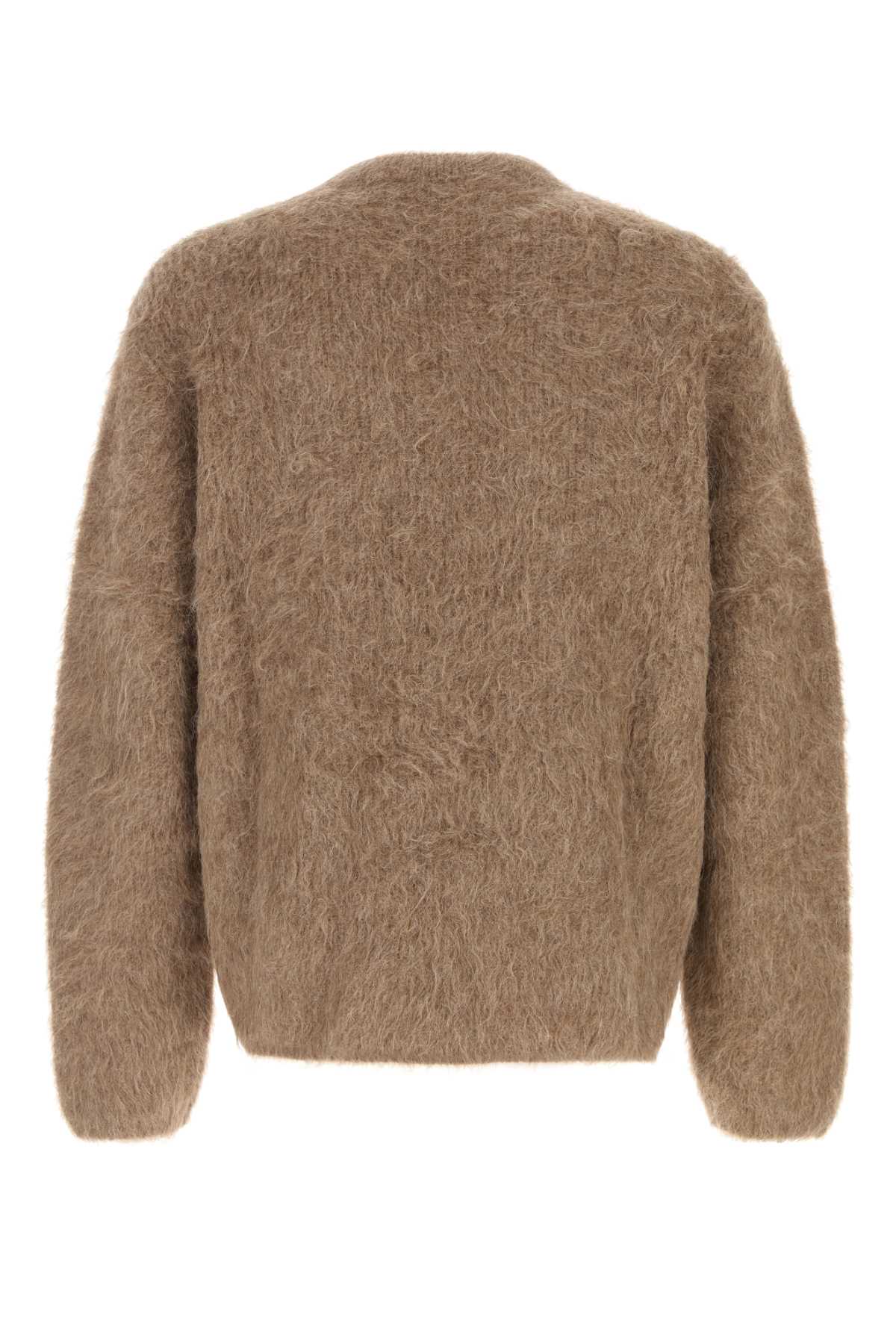 Sefr Men Brown Stretch Alpaca Blend Haru Sweater SEFR