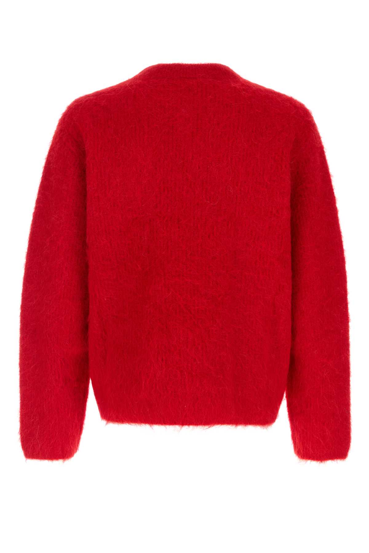 Sefr Men Red Stretch Alpaca Blend Haru Sweater SEFR