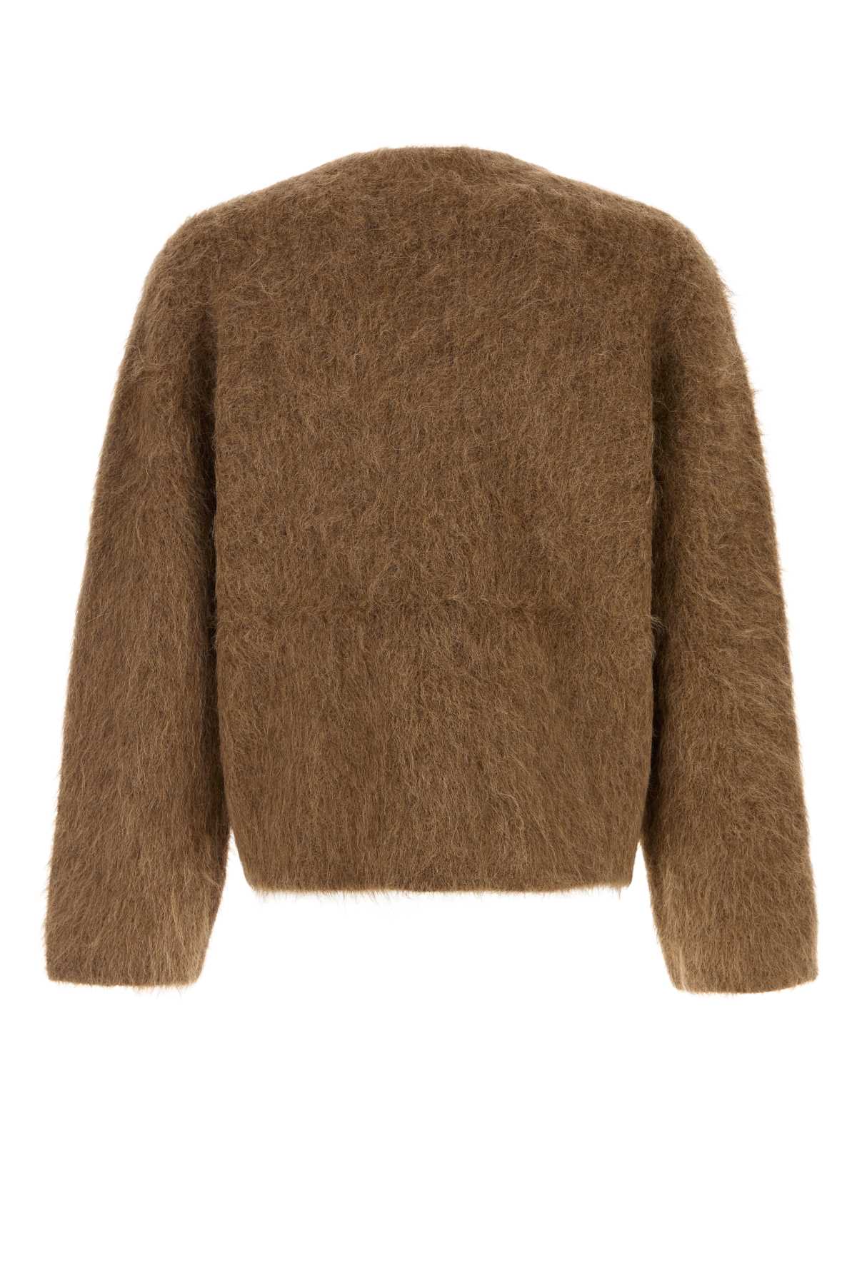 Sefr Men Brown Stretch Alpaca Blend Lee Cardigan SEFR