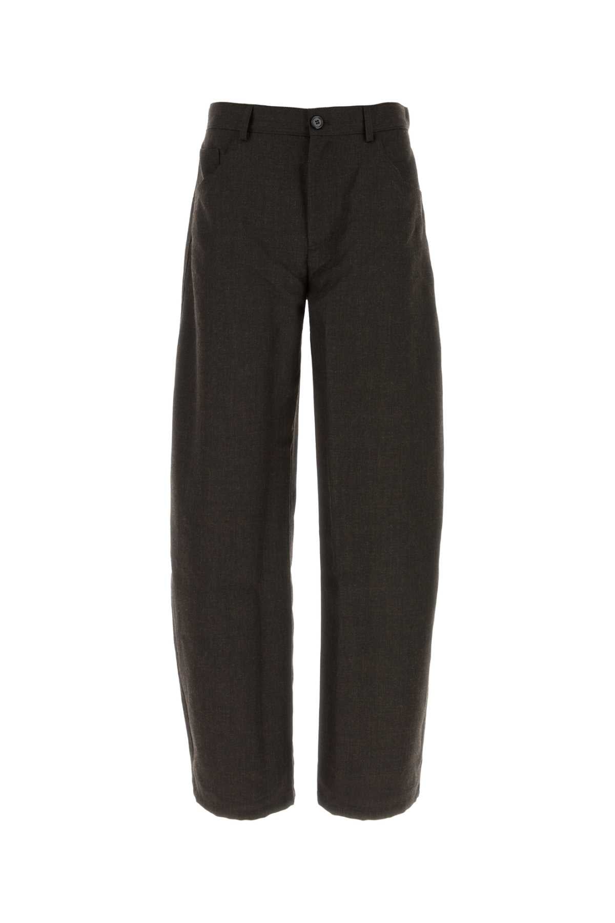 Sefr Men Dark Brown Wool Pant SEFR