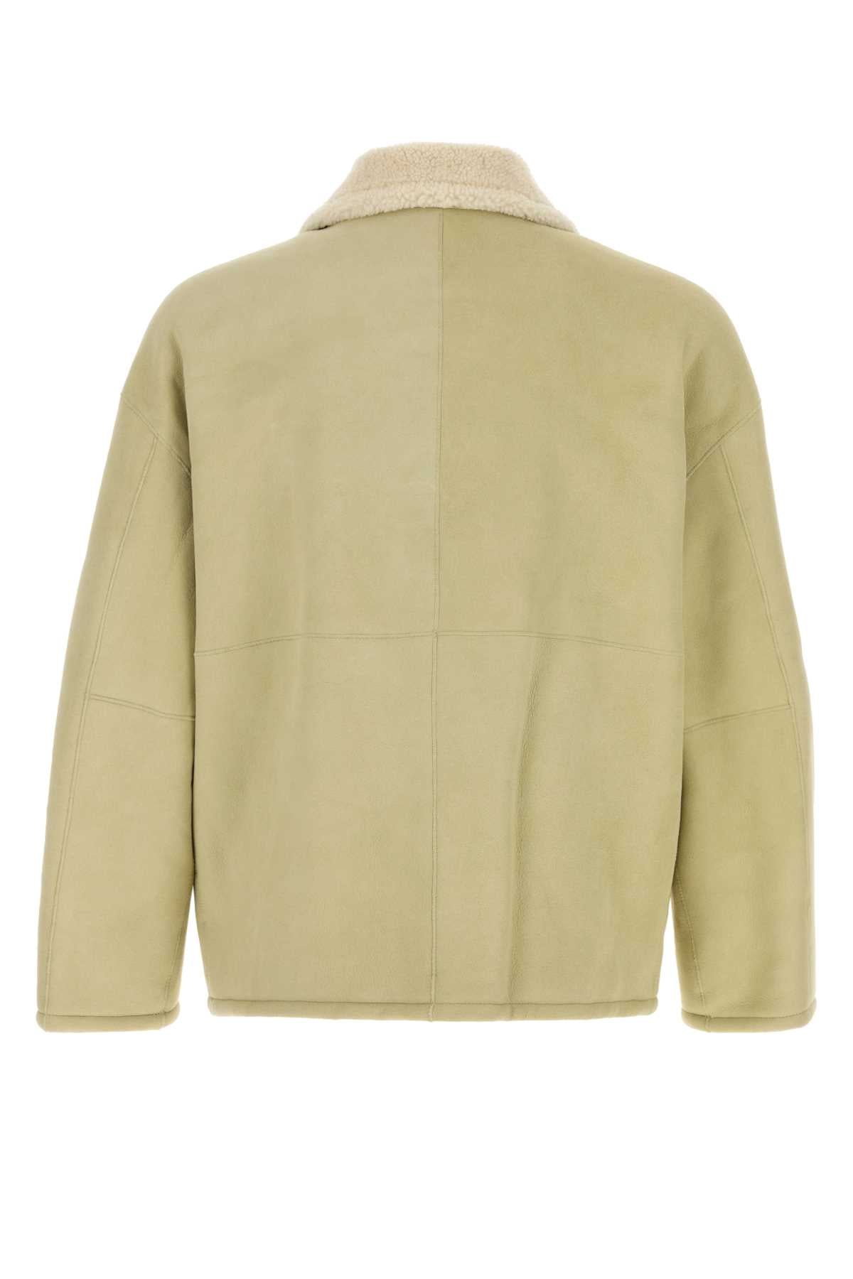 Auralee Men Mint Green Shearling Merino Jacket AURALEE