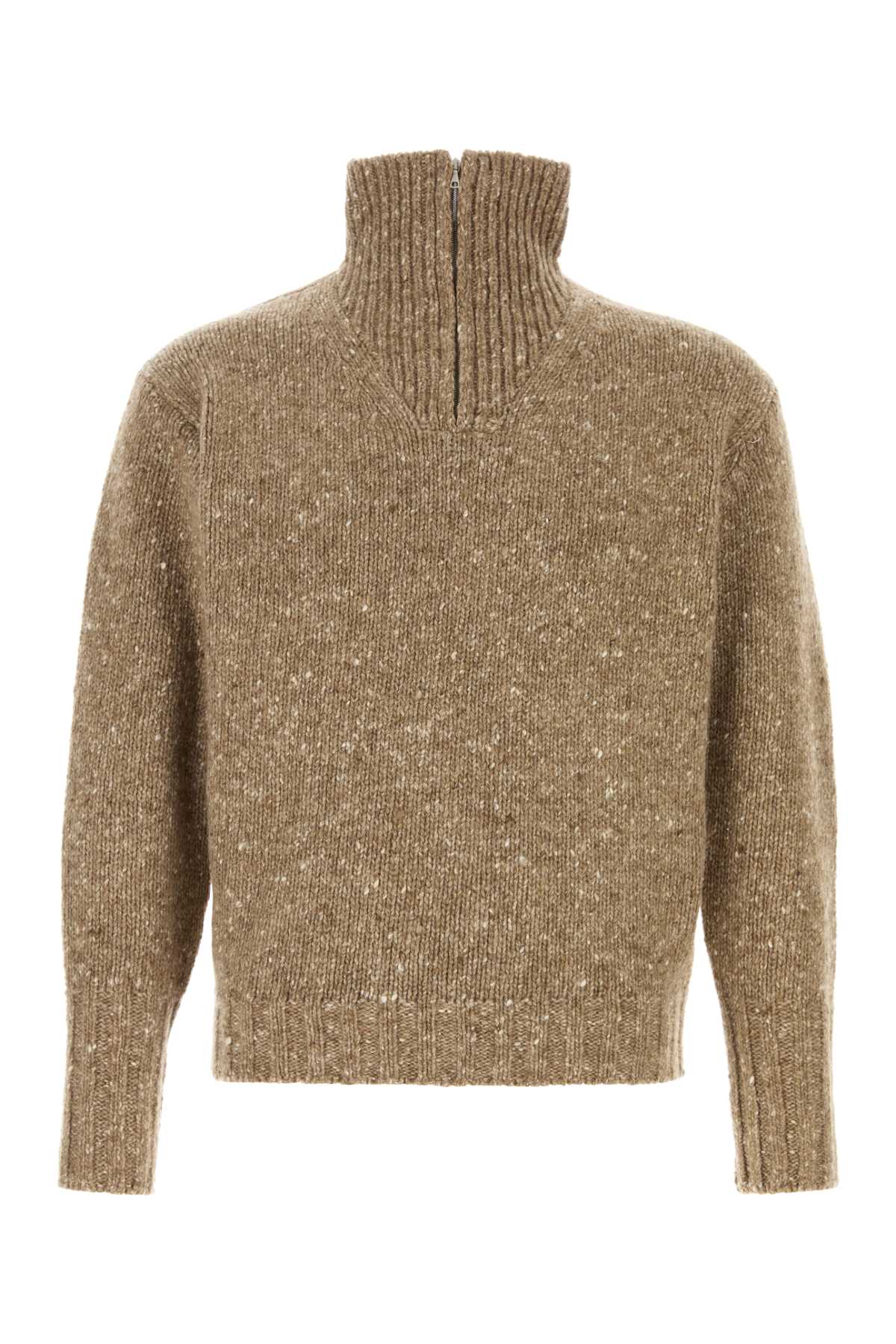 Auralee Men Melange Biscuit Wool Sweater AURALEE