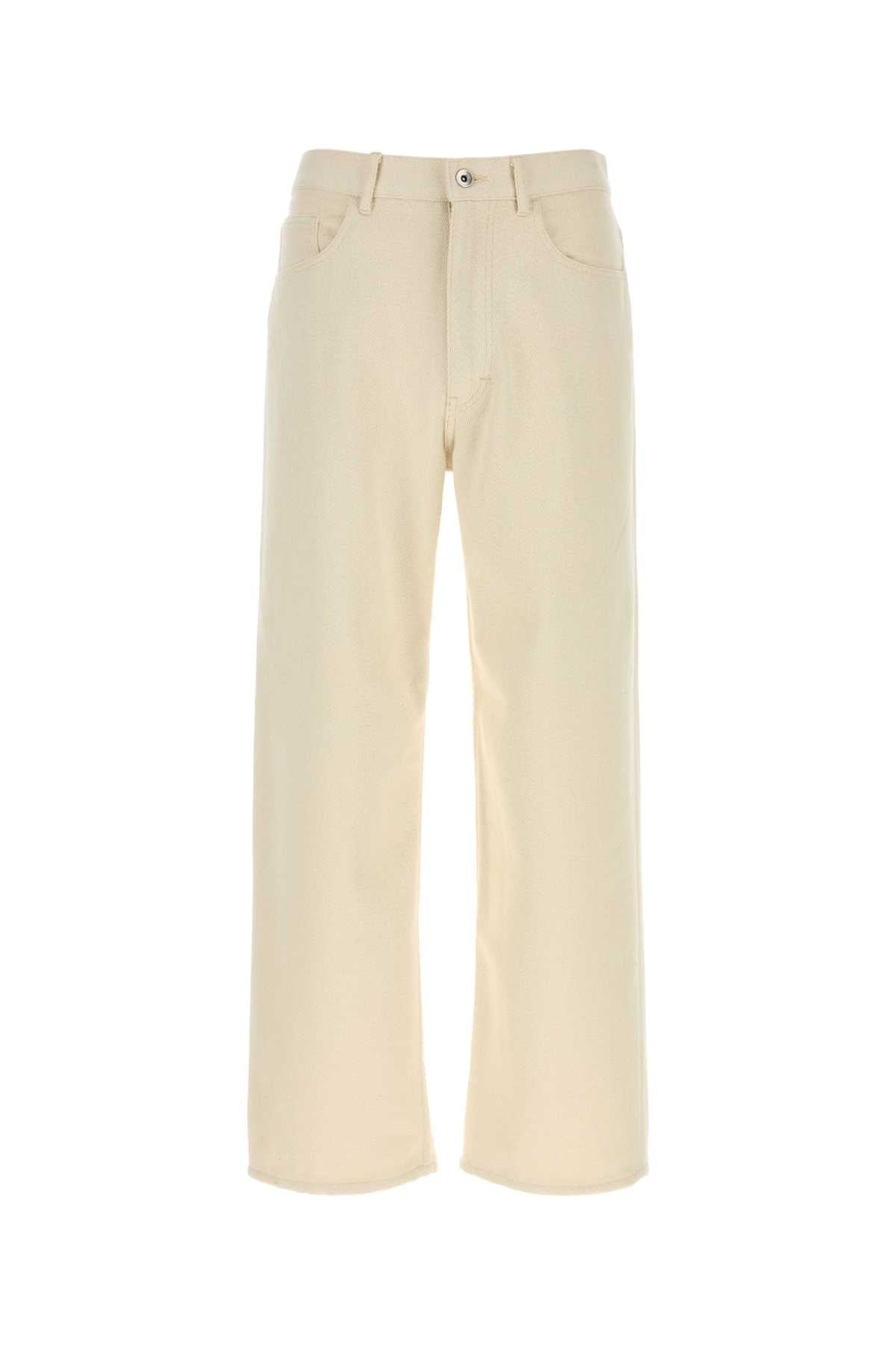 Auralee Men Ivory Denim Jeans AURALEE