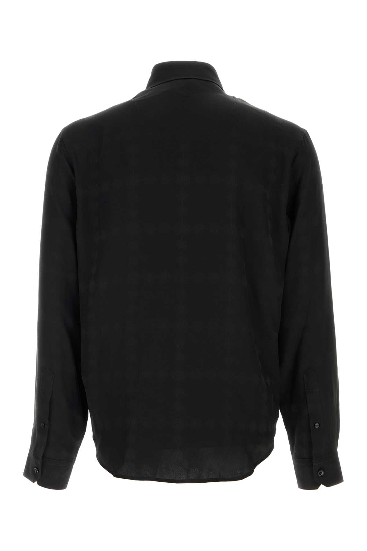 Versace Men Black Silk Shirt VERSACE