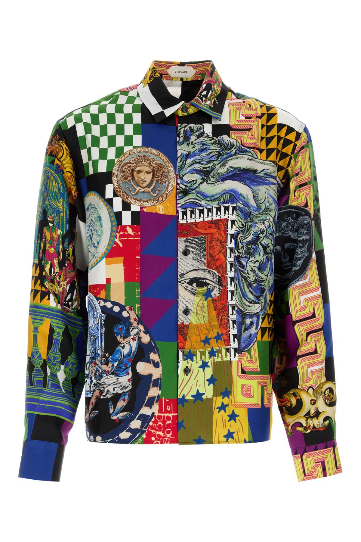 Versace Men Printed Silk Shirt VERSACE