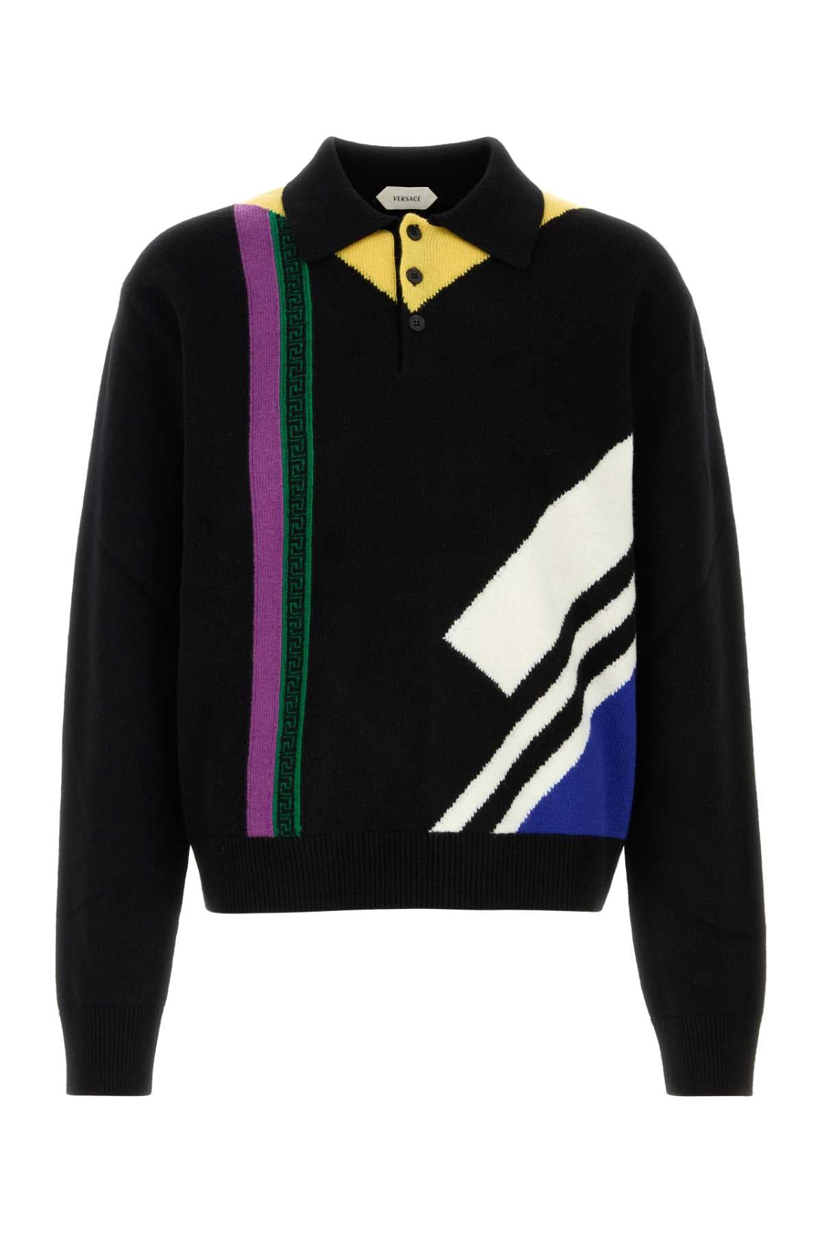 Versace Men Knit Sweater Futurist Intarsia VERSACE