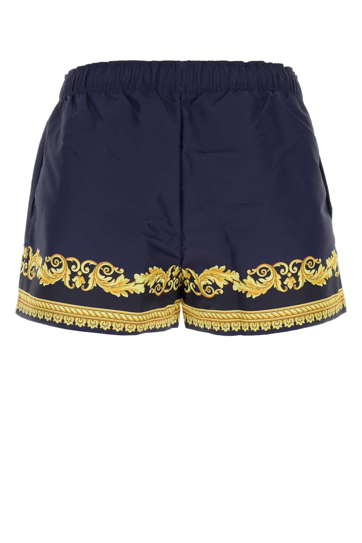Versace Men Navy Blue Polyester Swimming Shorts VERSACE