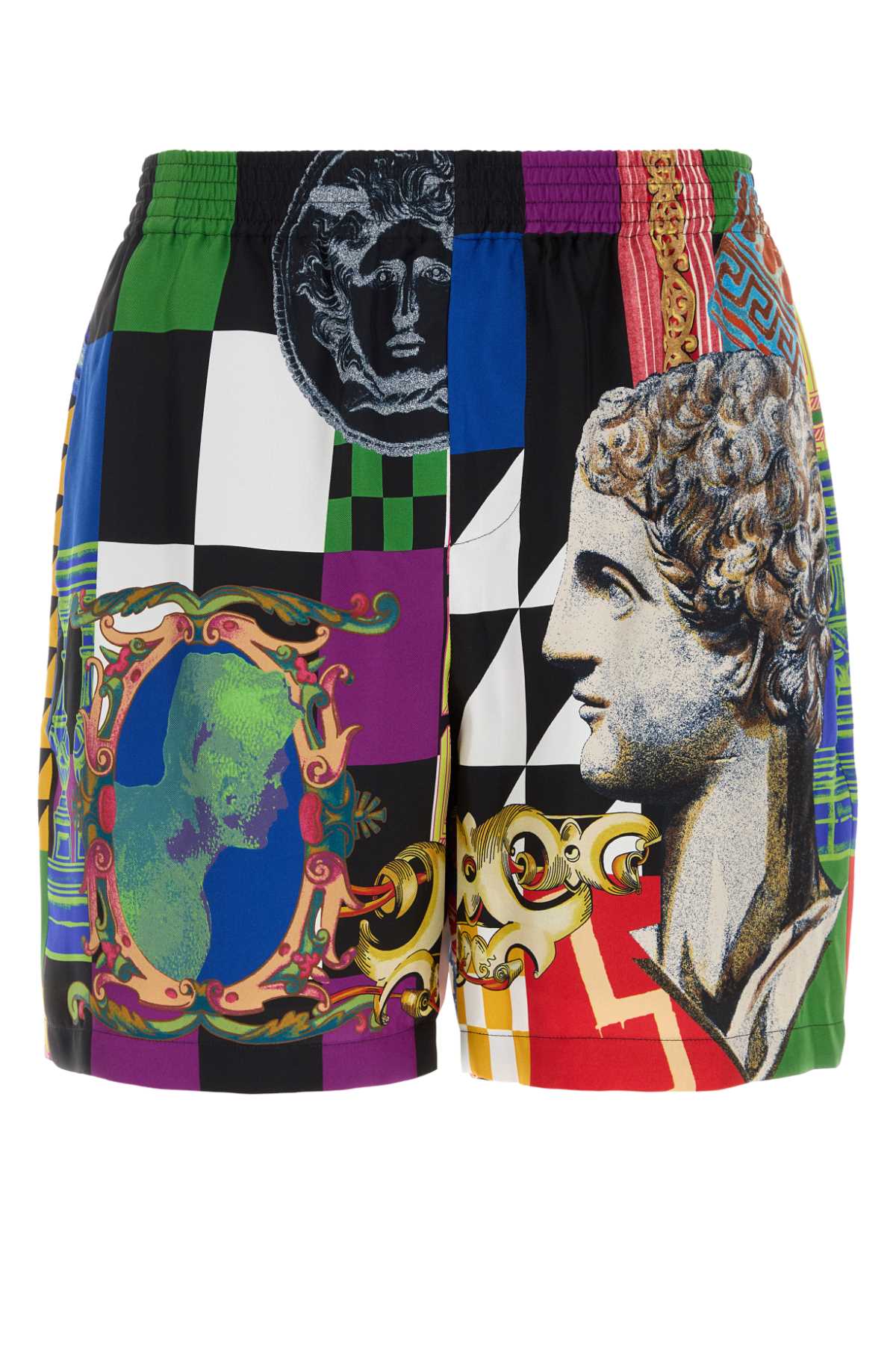 Versace Men Printed Silk Bermuda Shorts VERSACE