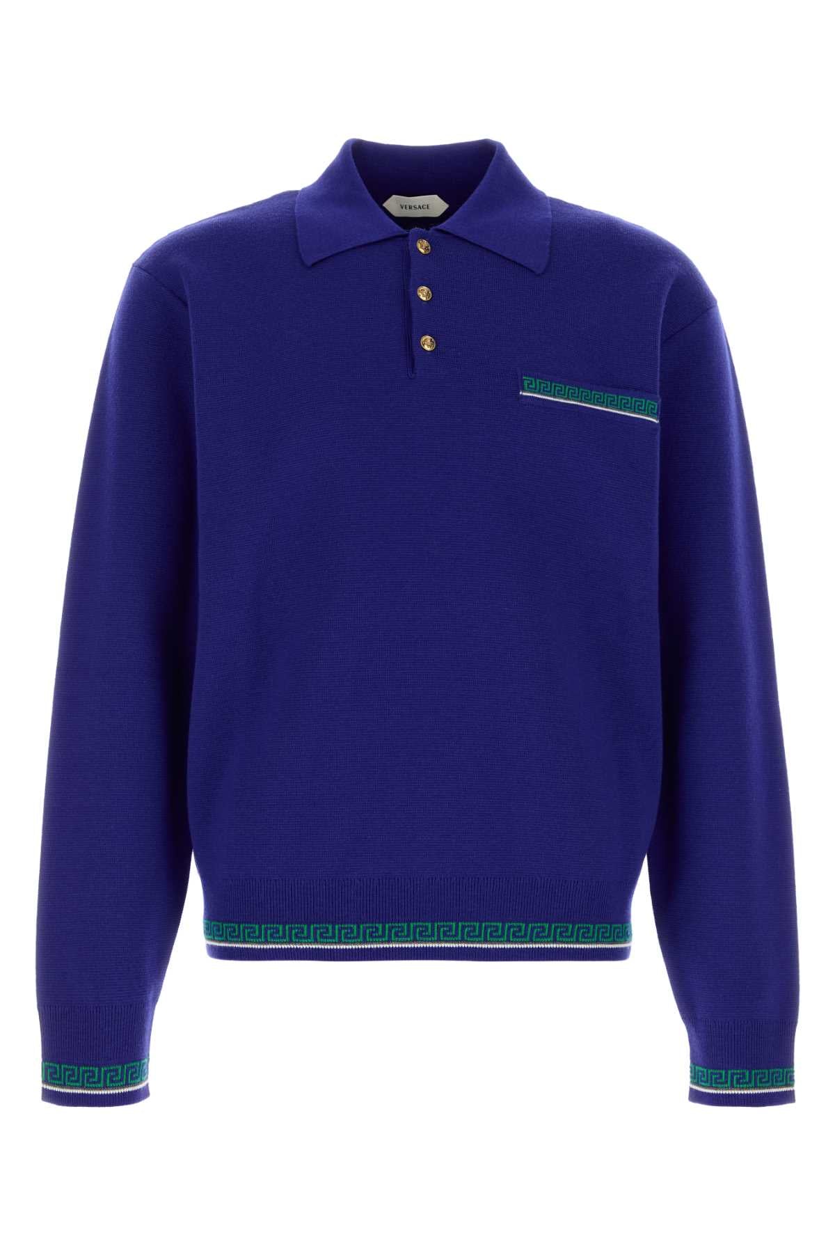Versace Men Knit Sweater Greca Tipping VERSACE