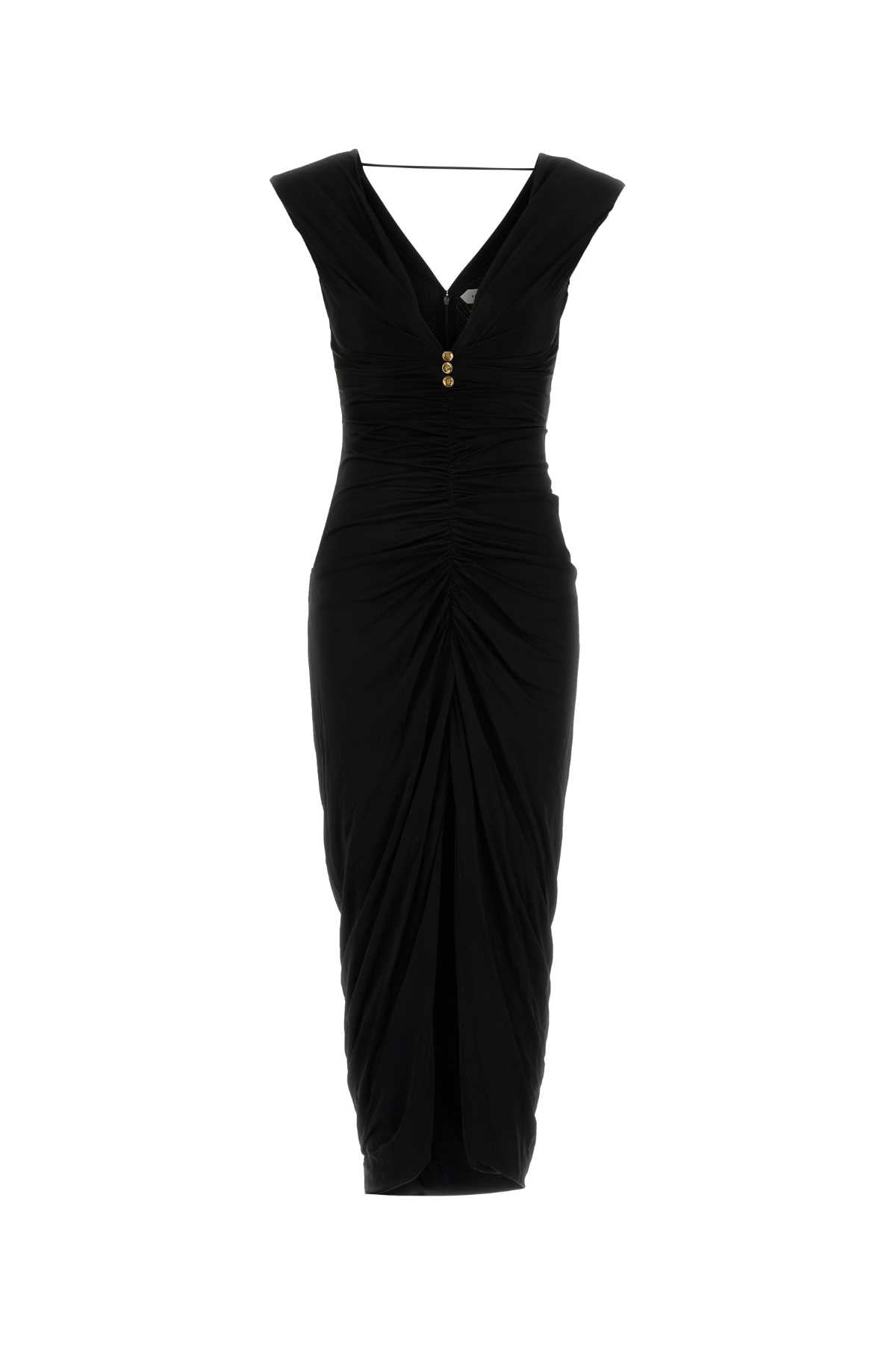 Versace Women Black Jersey Long Dress VERSACE