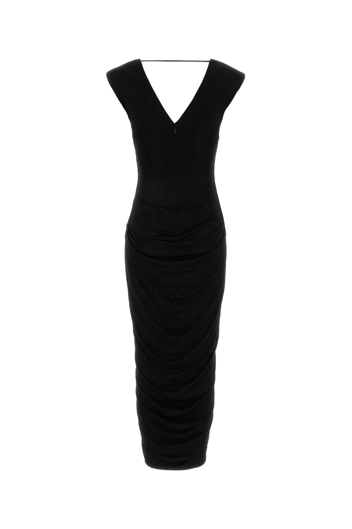 Versace Women Black Jersey Long Dress VERSACE