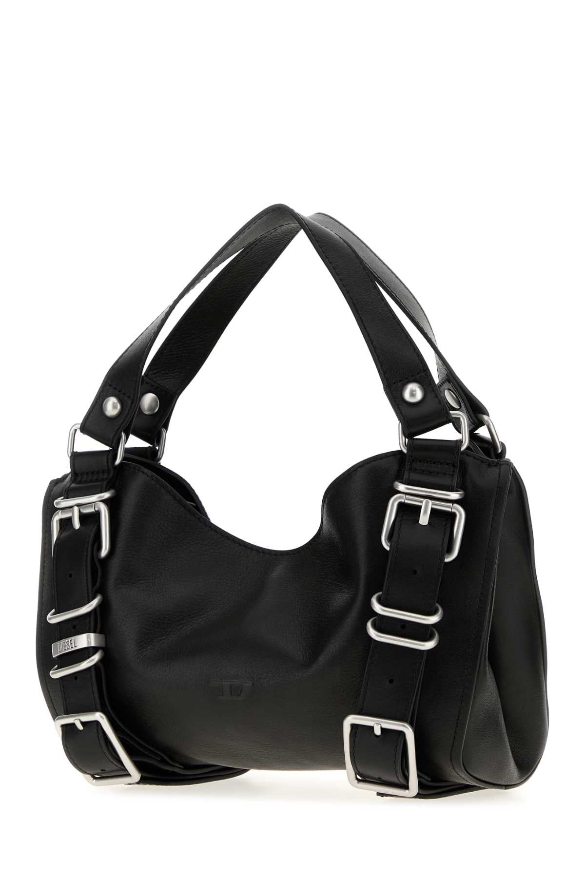 Diesel Women Black Leather D-One Handbag DIESEL