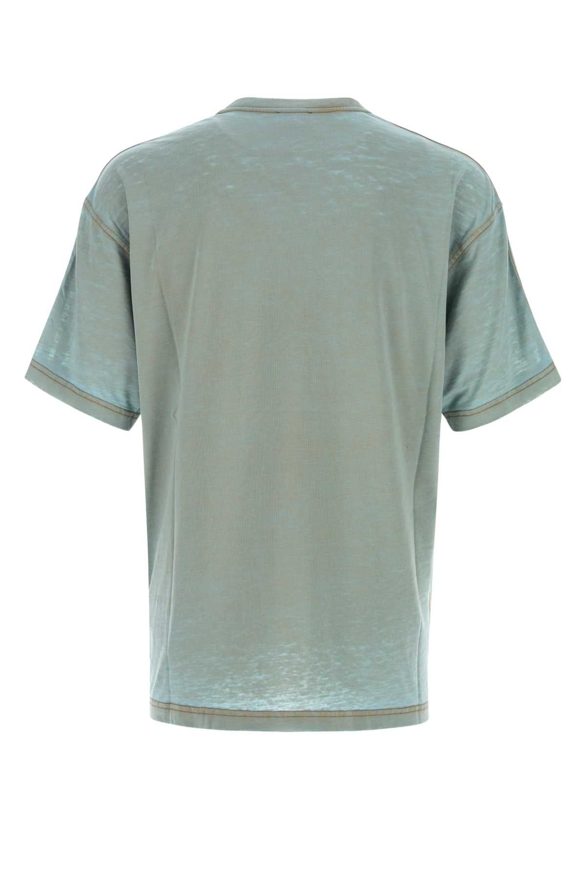 Diesel Men Light Blue Blend Cotton T-Boxtes T-Shirt DIESEL