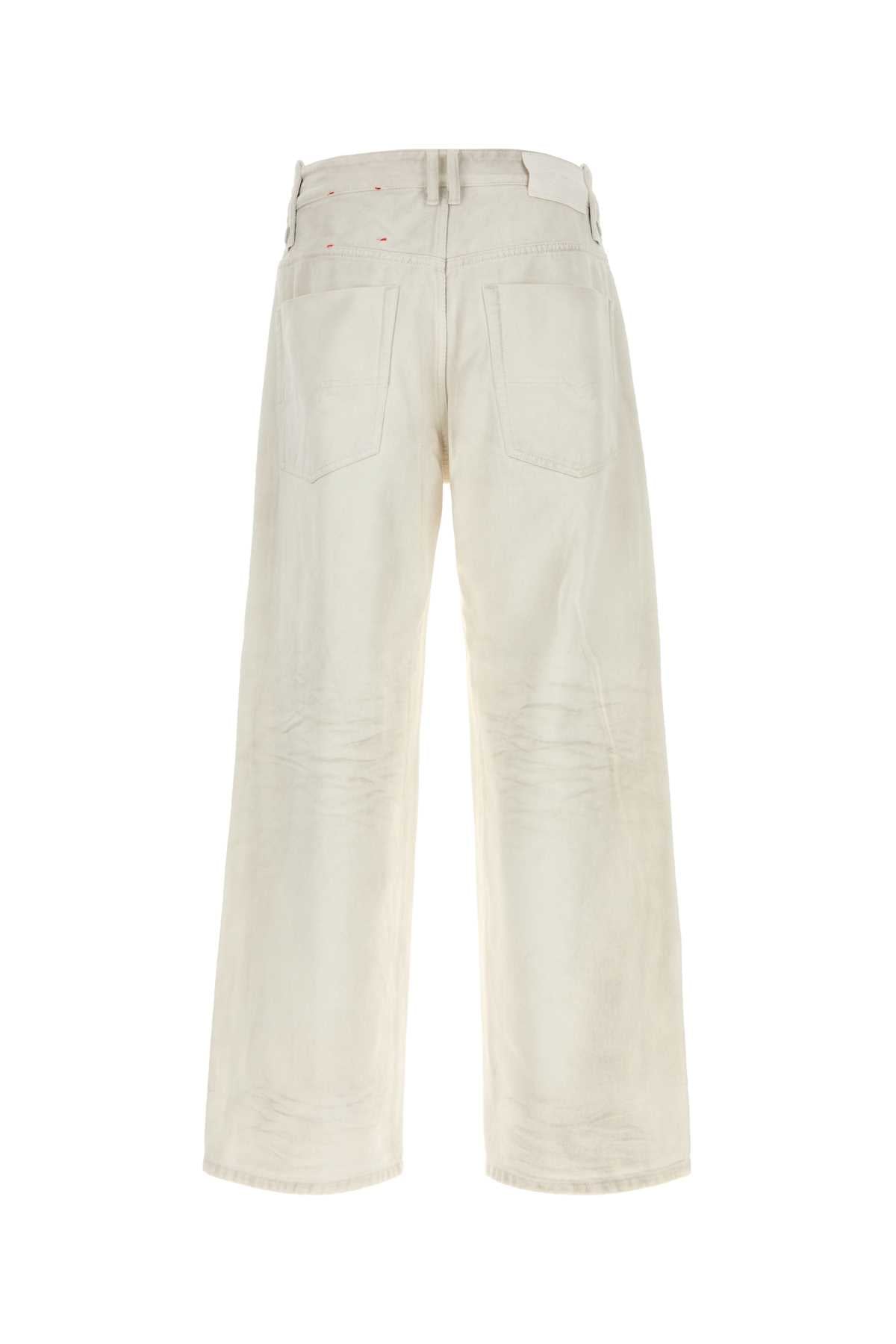 Diesel Men White Denim D-Hakou Jeans DIESEL