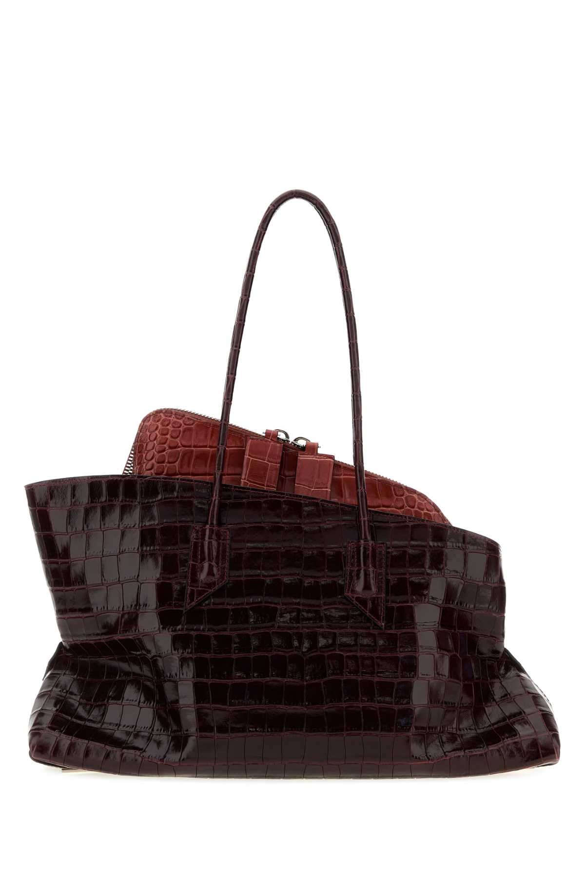 The Attico Women Grape Leather Mini La Passeggiata Handbag THE ATTICO