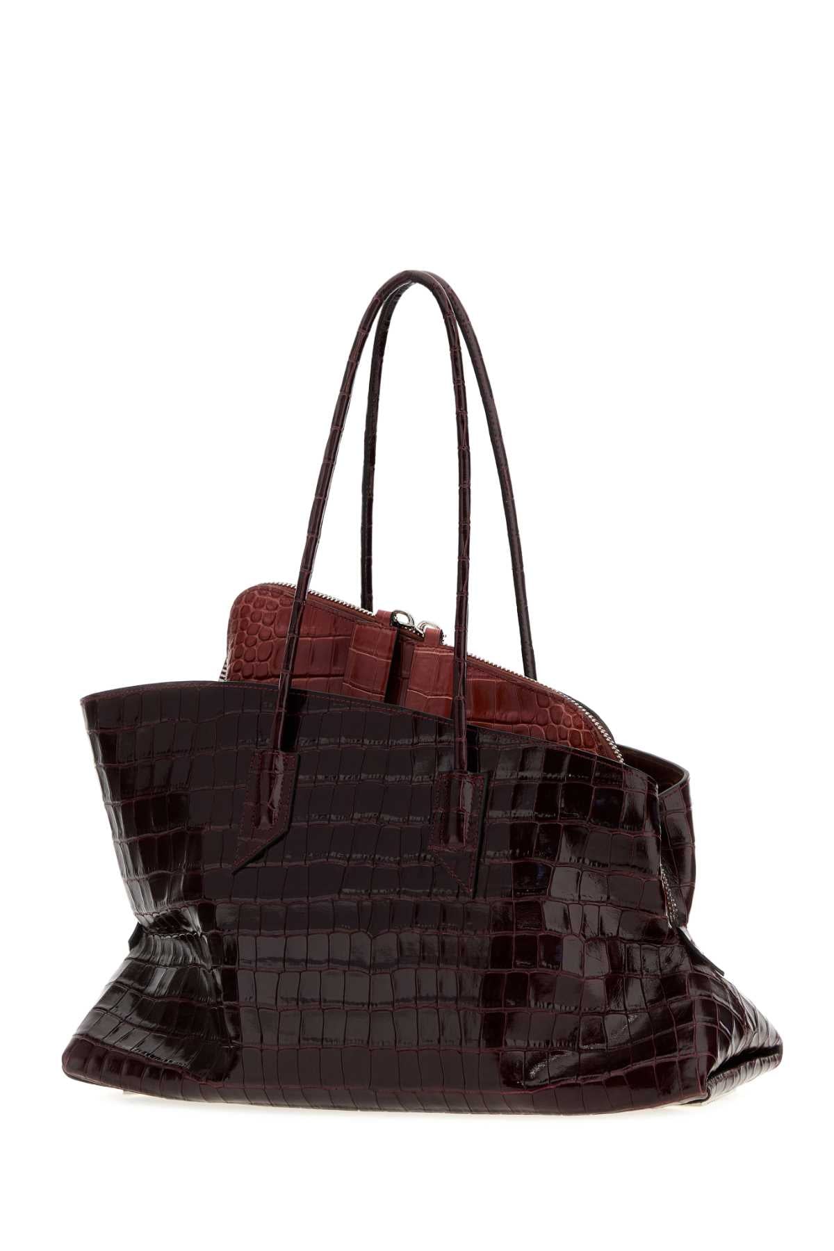 The Attico Women Grape Leather Mini La Passeggiata Handbag THE ATTICO