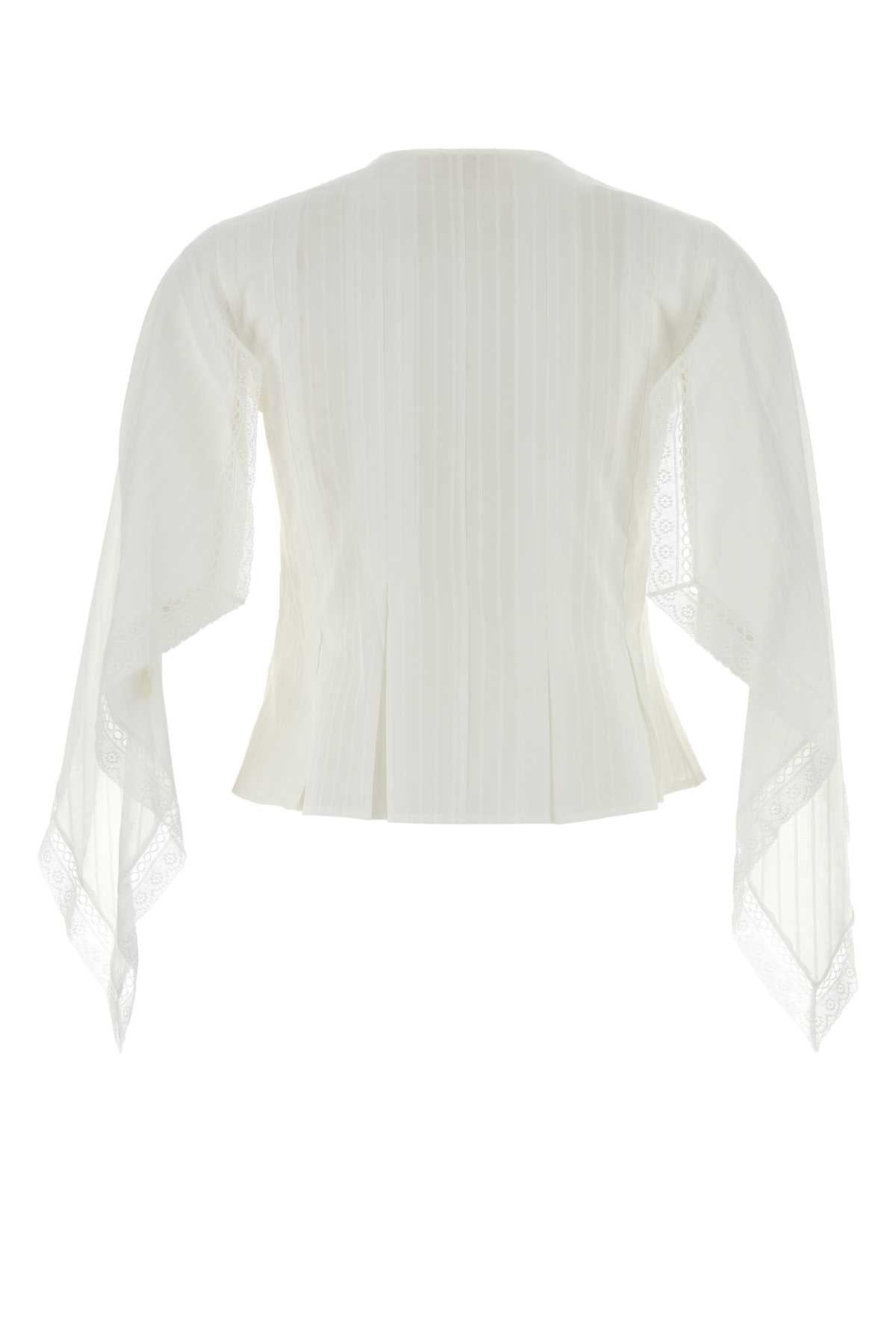 Jw Anderson Women White Cotton Blouse J.W. ANDERSON