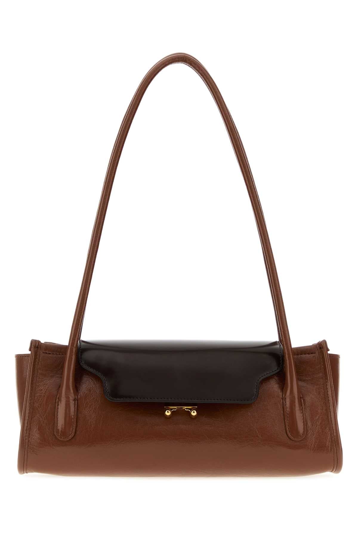 Marni Women Caramel Leather Trunkette Shoulder Bag MARNI