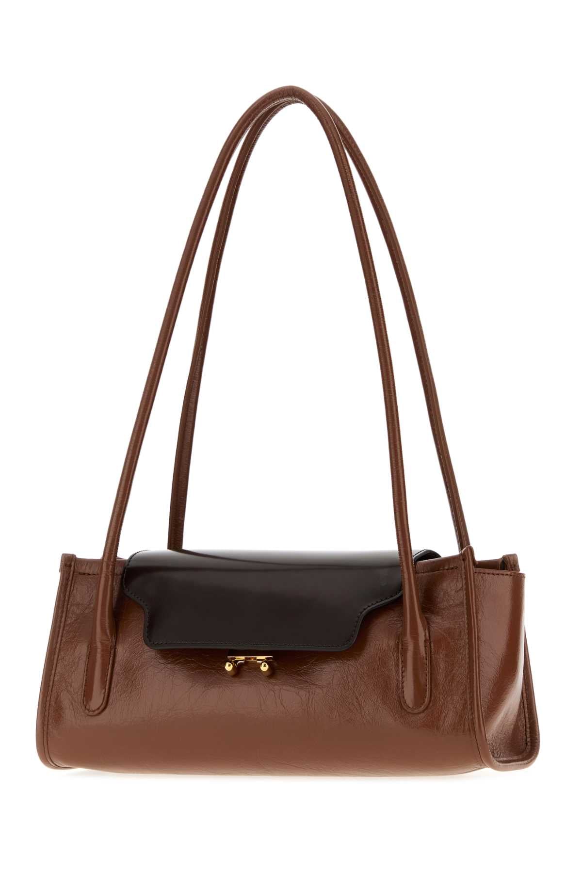 Marni Women Caramel Leather Trunkette Shoulder Bag MARNI