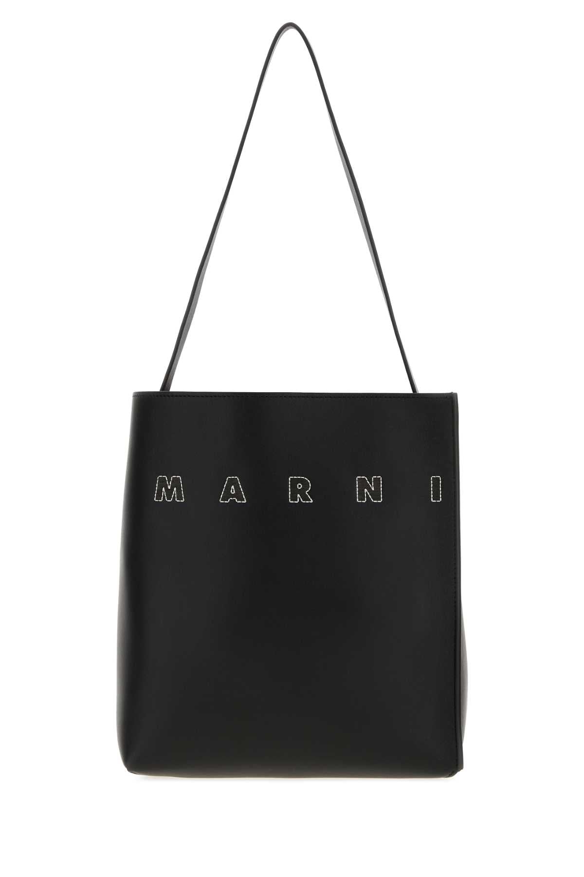 Marni Women Black Leather Shopping Bag MARNI