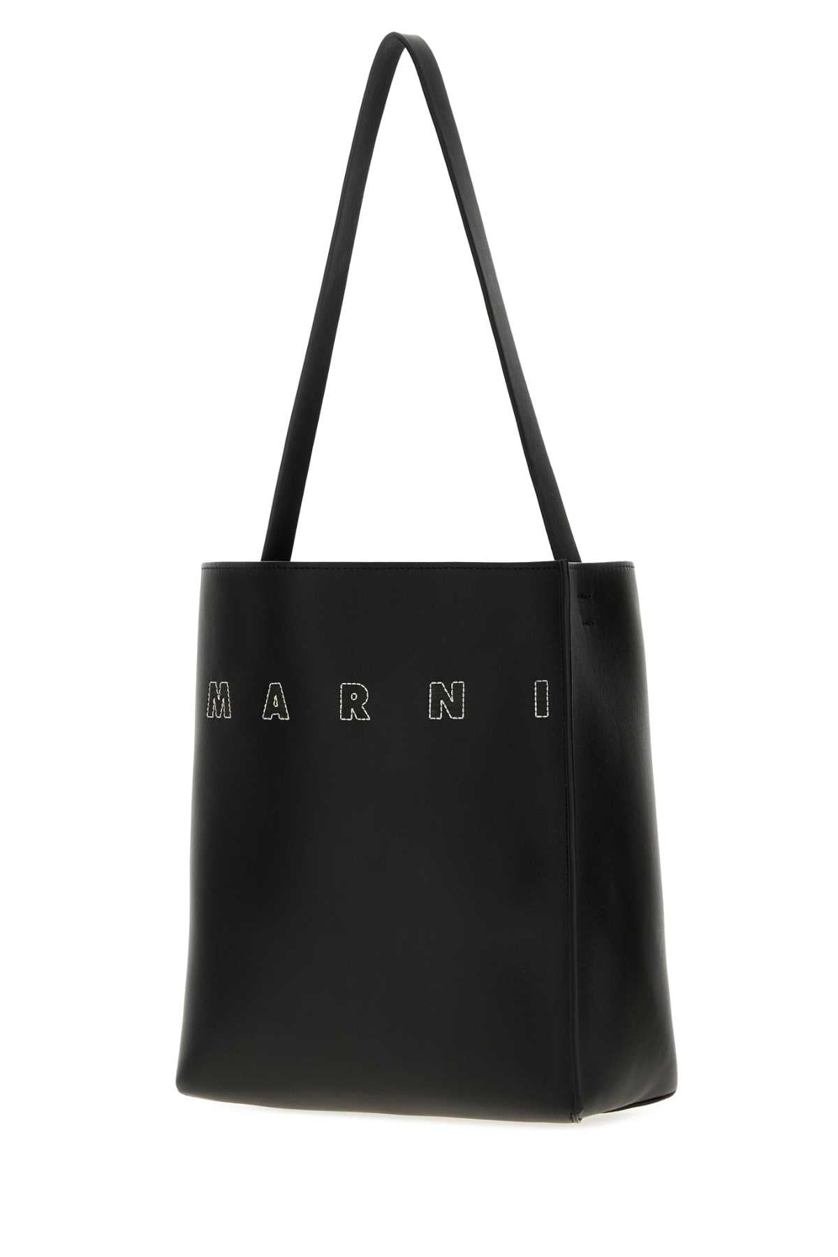 Marni Women Black Leather Shopping Bag MARNI