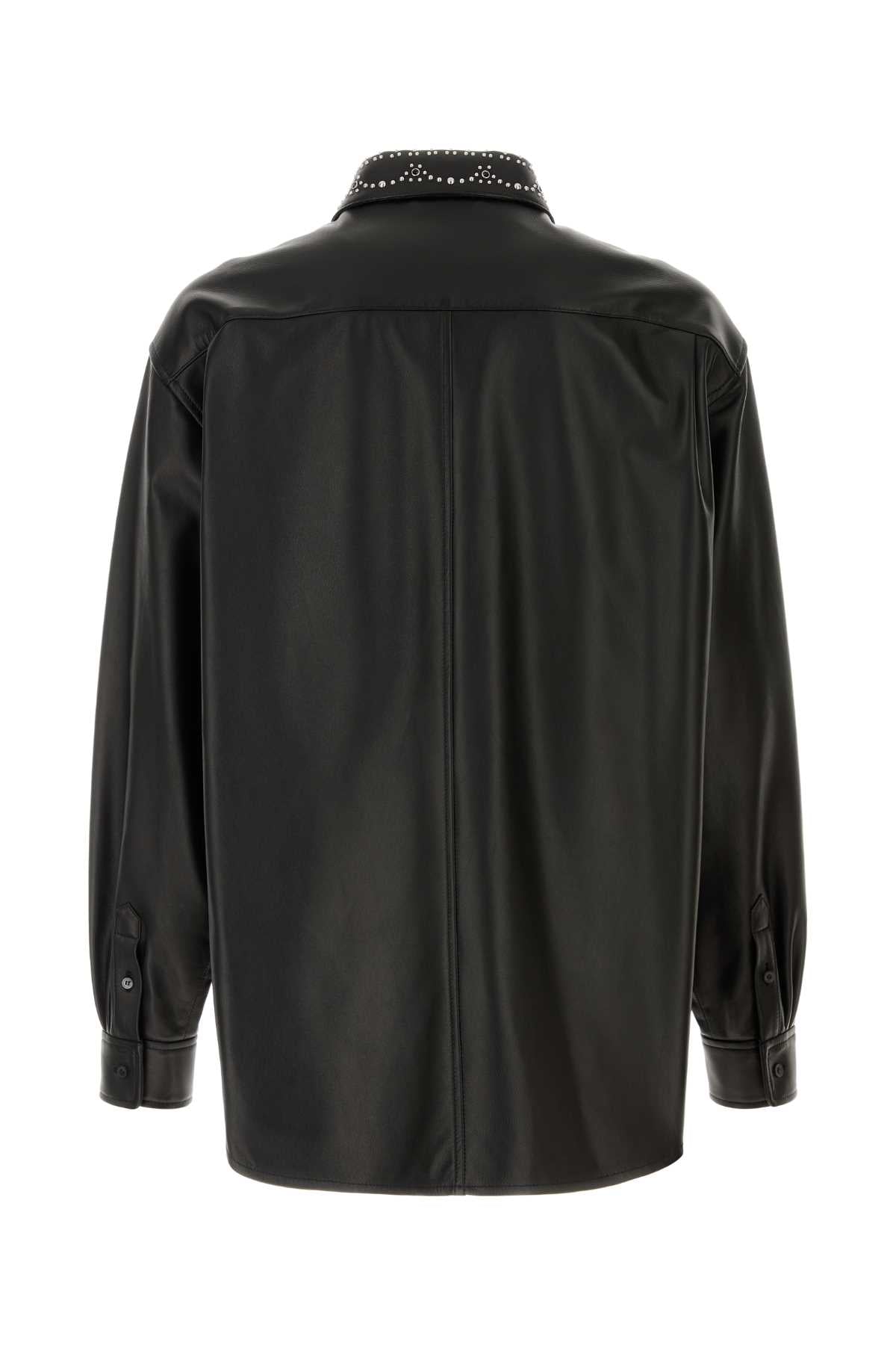Marni Men Black Leather Shirt MARNI