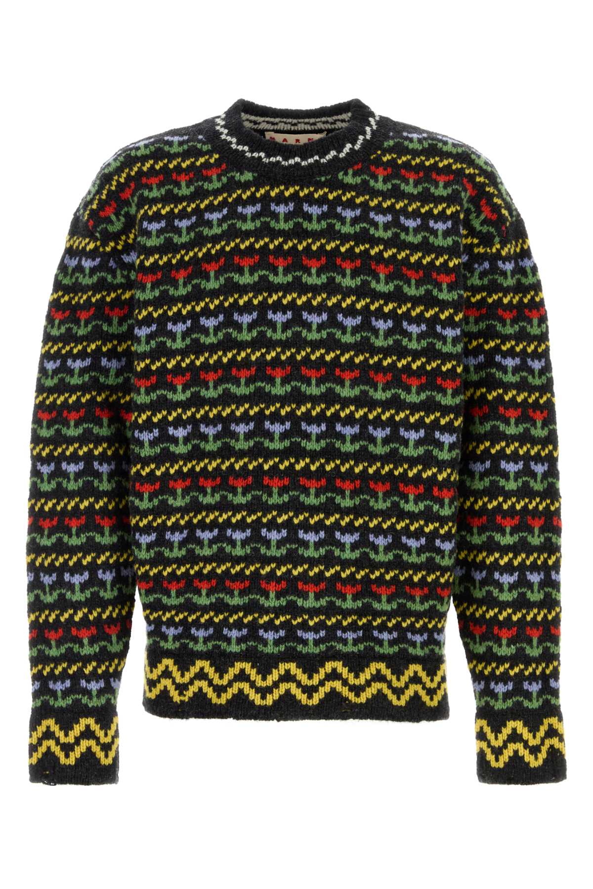 Marni Men Embroidered Wools Sweater MARNI