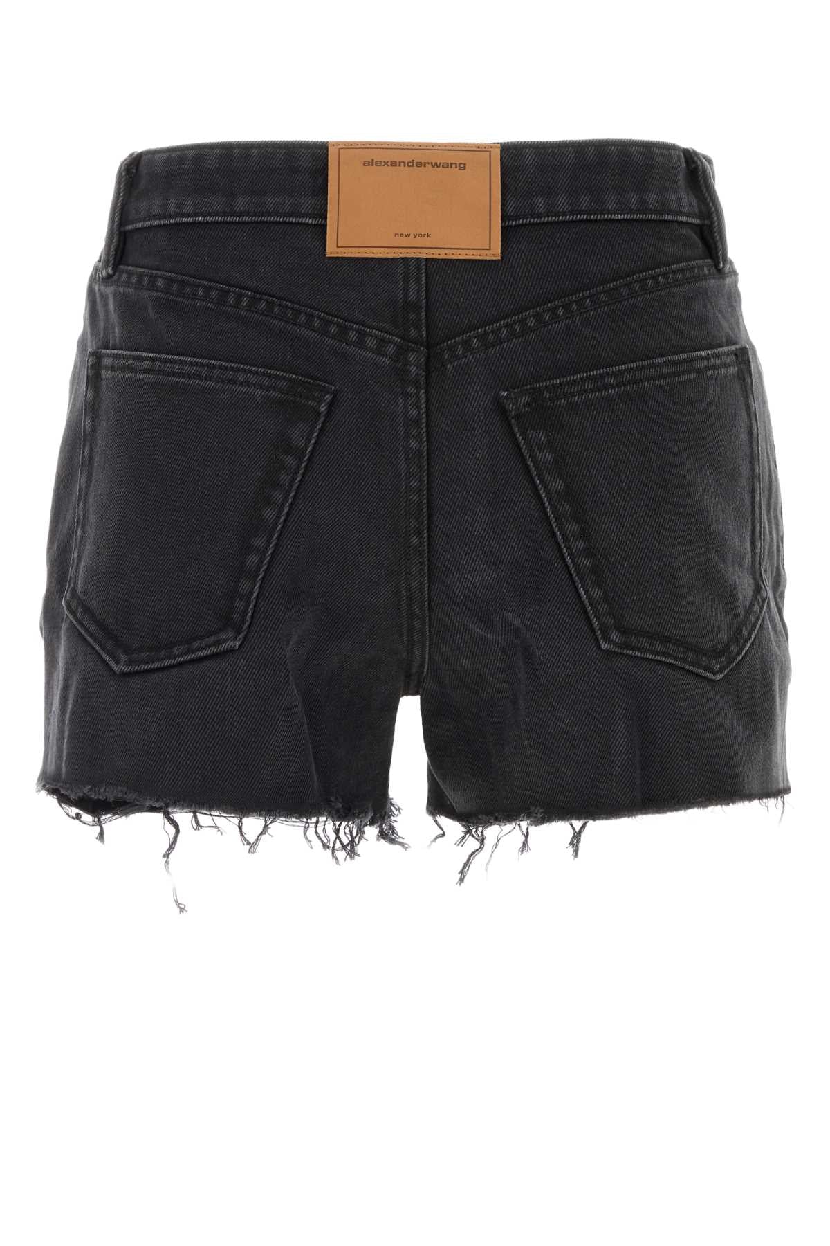 Alexander Wang Women Black Denim Shorts ALEXANDER WANG