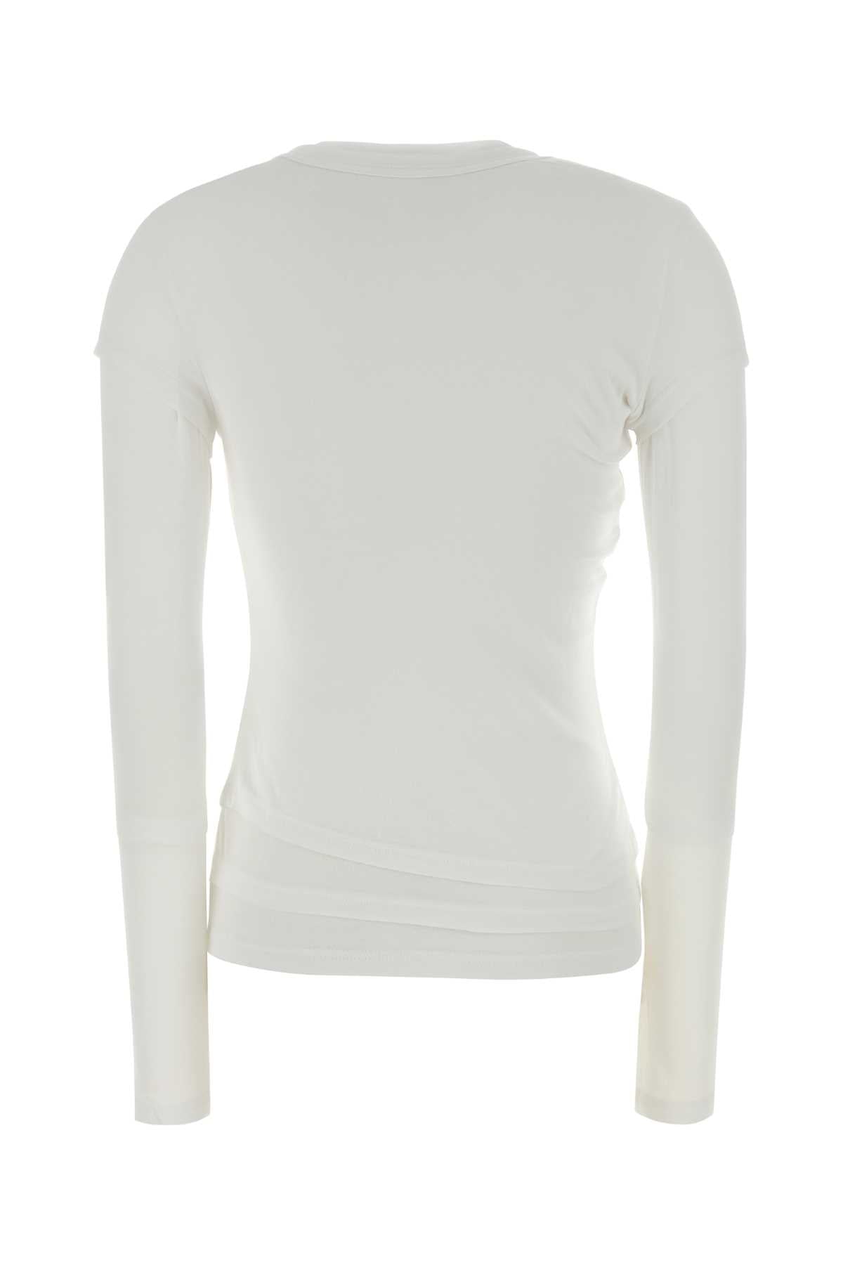 Alexander Wang Women White Stretch Cotton T-Shirt ALEXANDER WANG