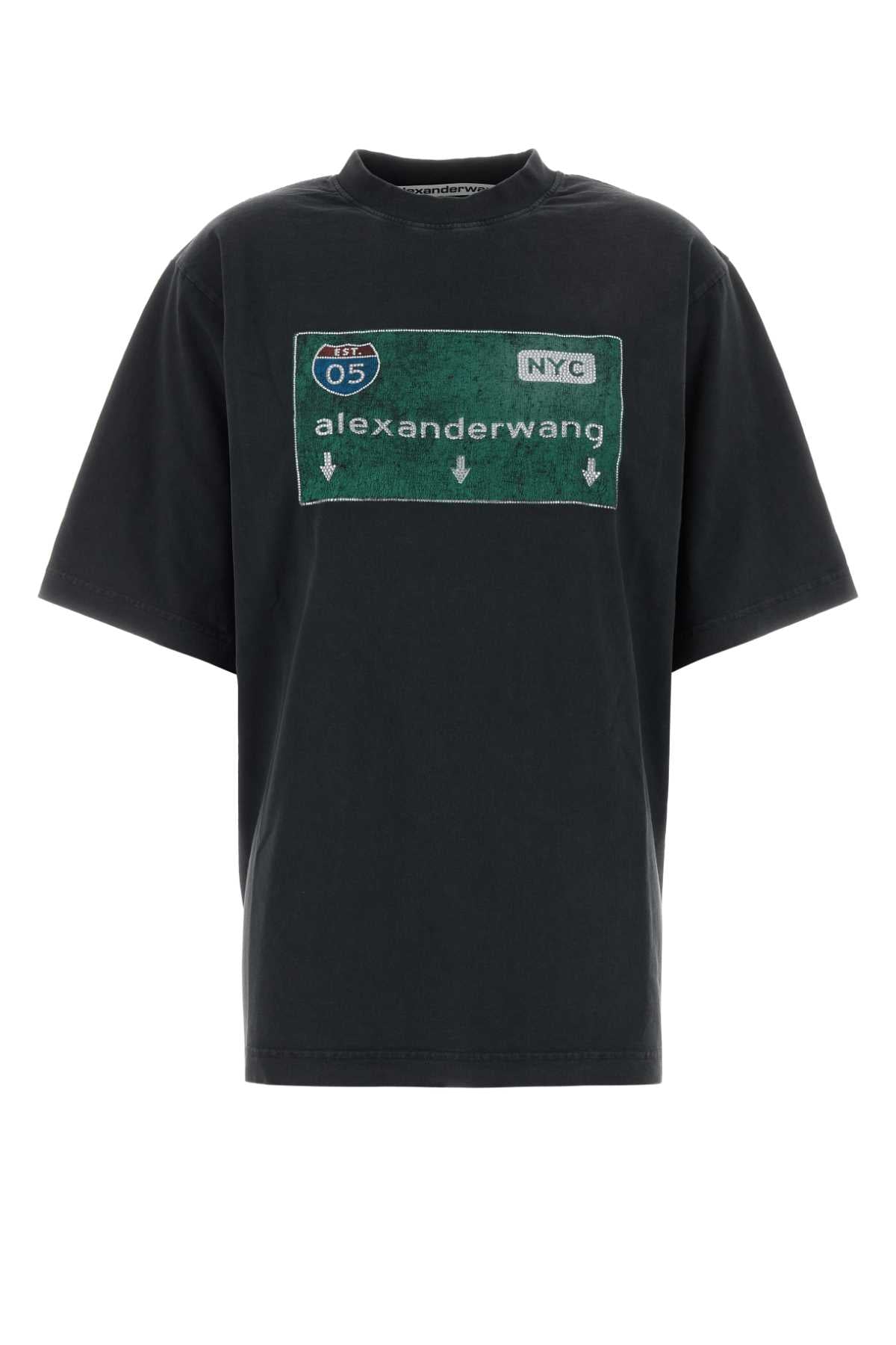 Alexander Wang Women Black Cotton Oversize T-Shirt ALEXANDER WANG