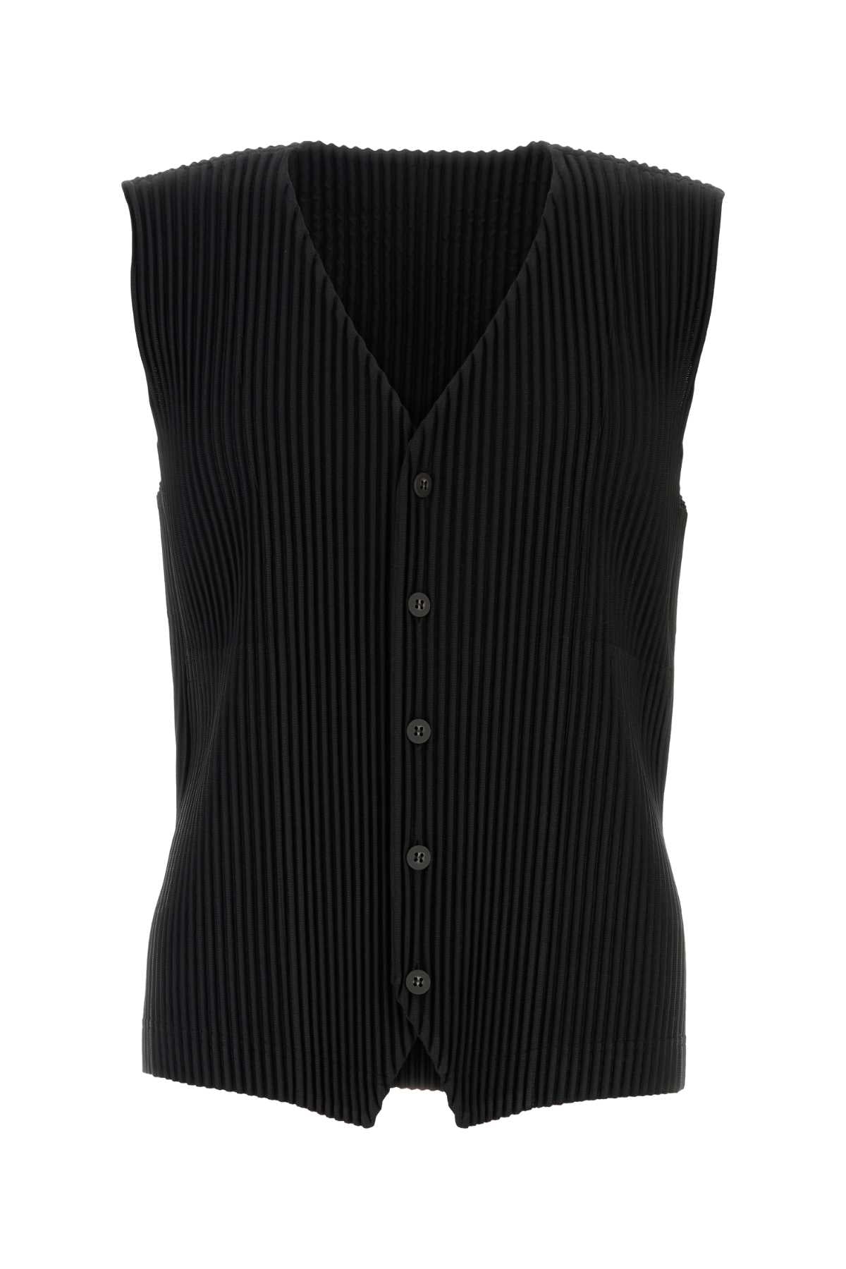 Homme Plisse' Issey Miyake Men Black Polyester Vest HOMME PLISSE ISSEY MIYAKE