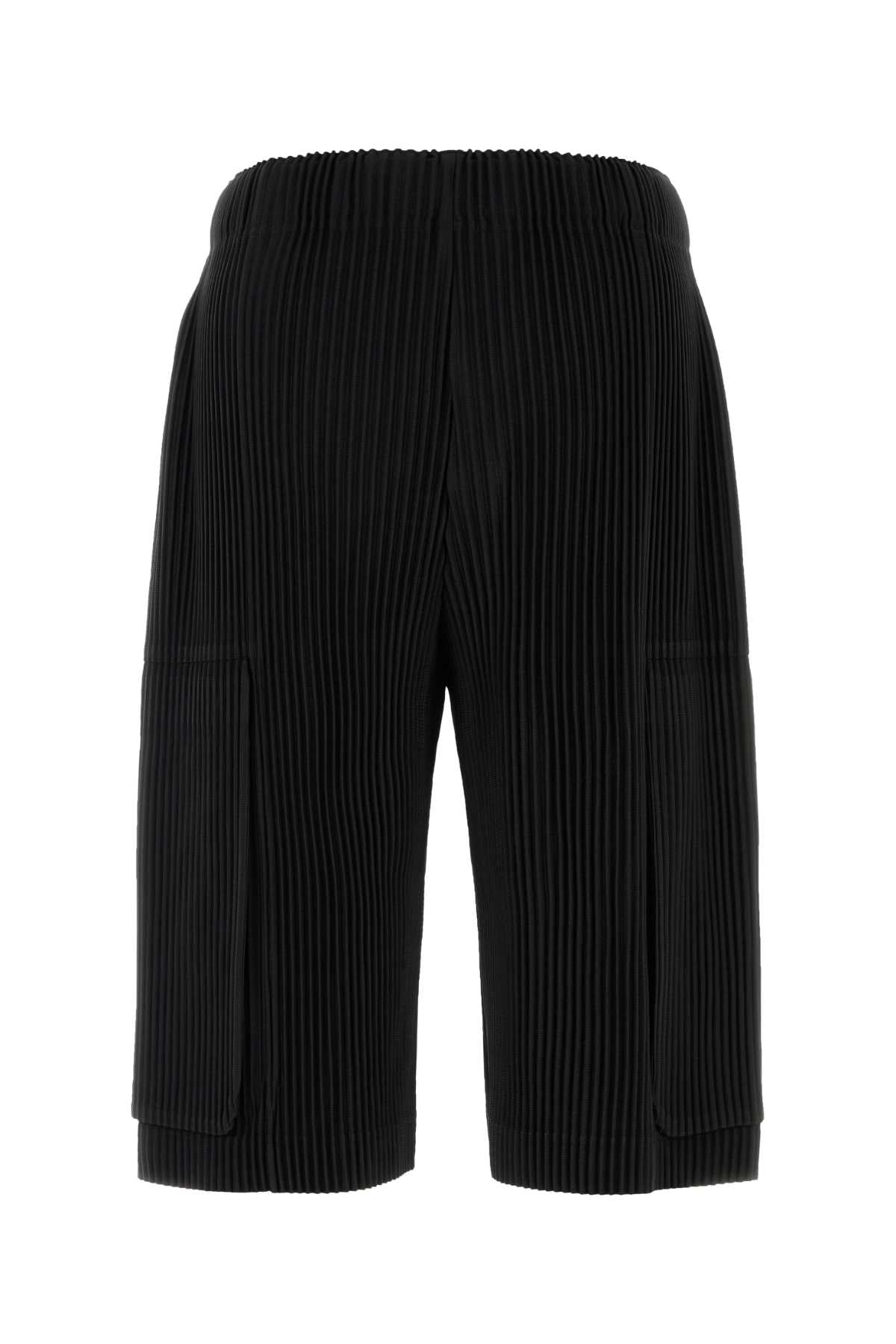 Homme Plisse' Issey Miyake Men Black Polyester Bermuda Shorts HOMME PLISSE ISSEY MIYAKE